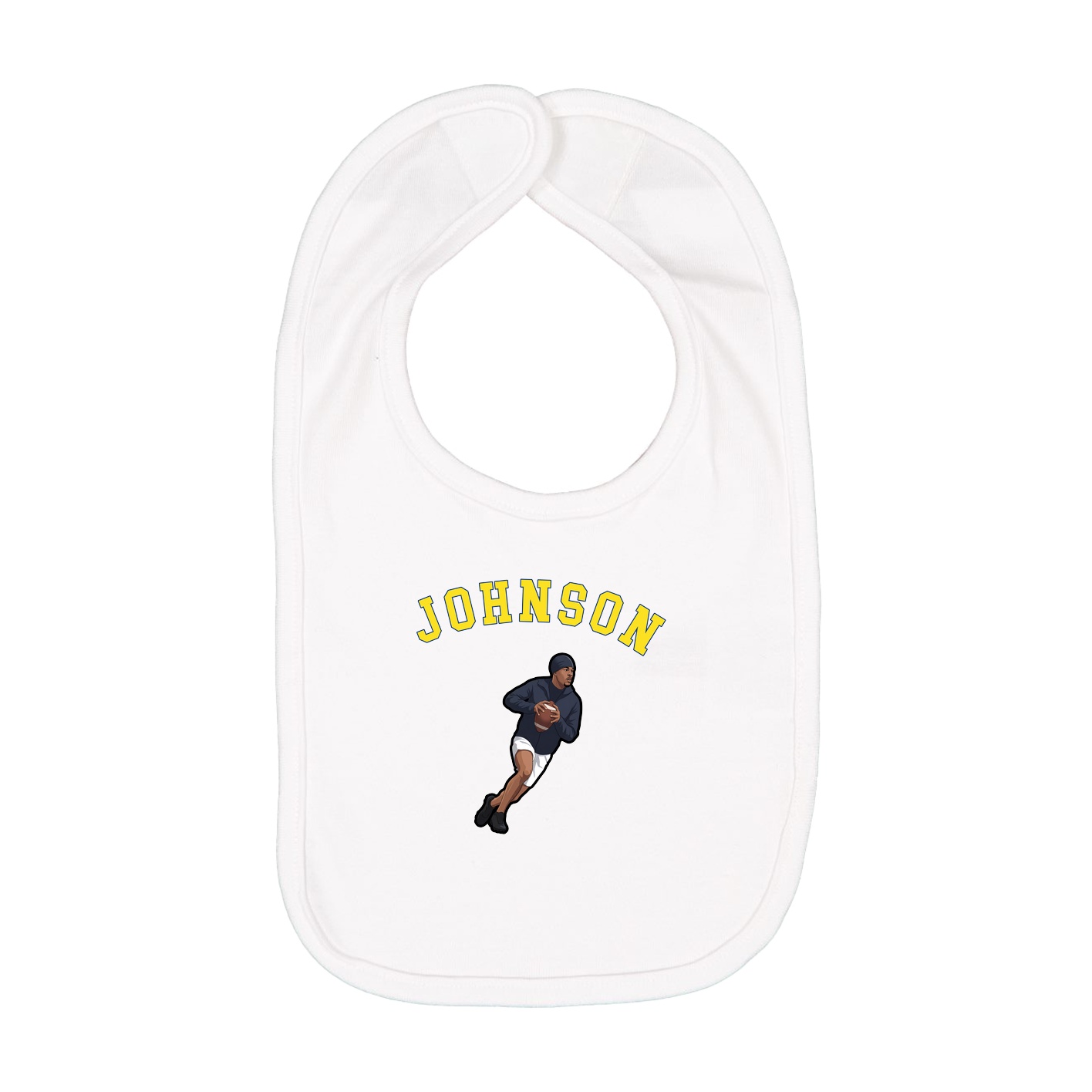 Infant Bib — Shirsey Arch in White