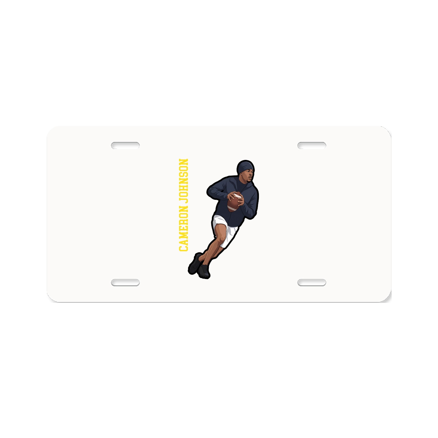 License Plate — Name Vertical in Classic