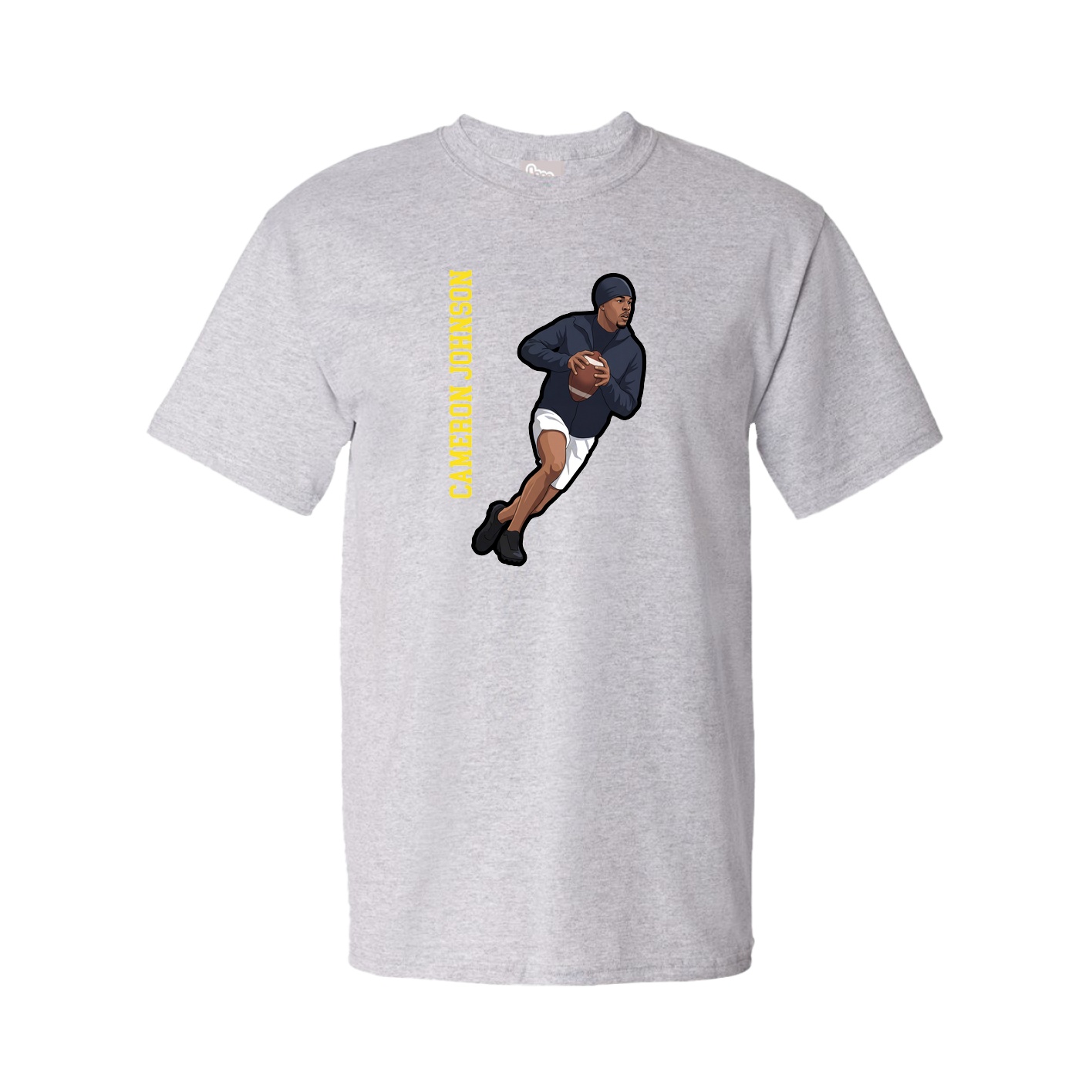 Tee — Name Vertical in Grey