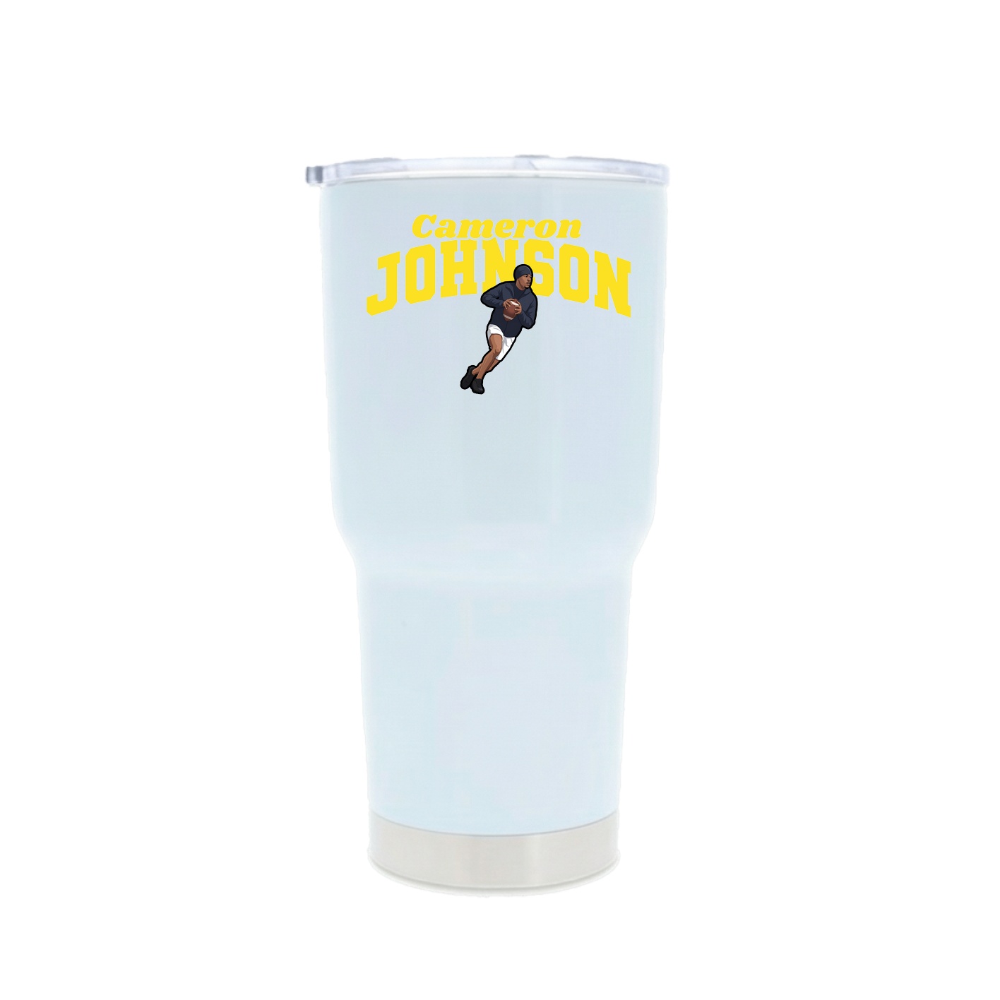 30oz Stainless Steel Tumbler — Signature Arch in White