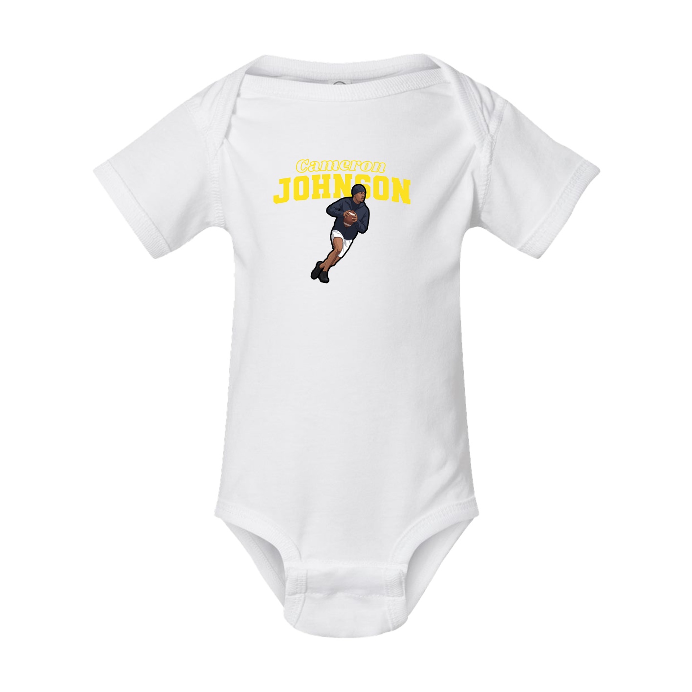 Baby Onesie — Name Arch in White