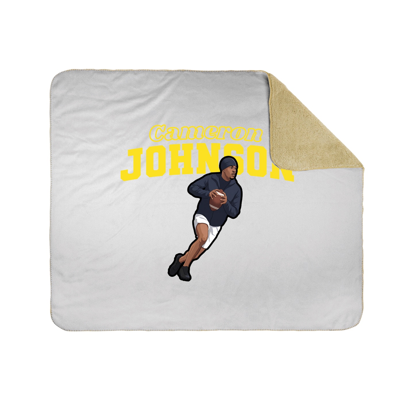 Throw Blanket — Name Arch in White