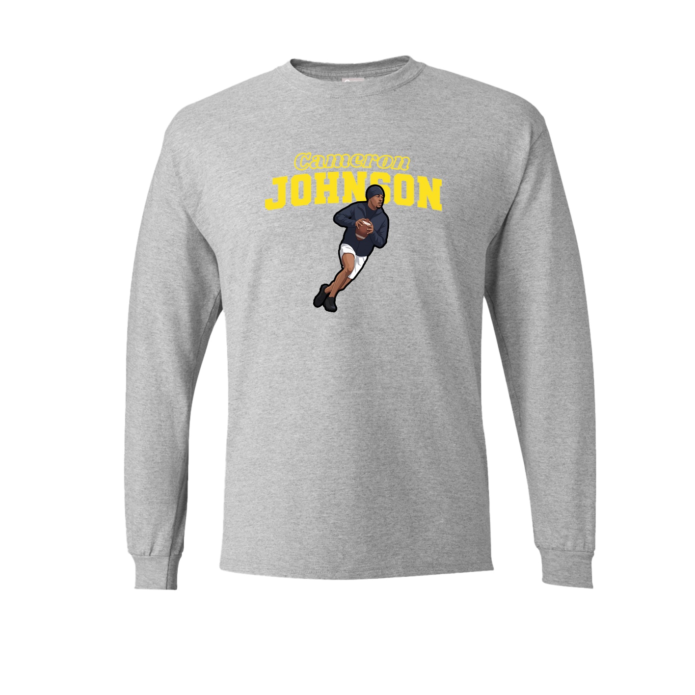Long Sleeve Tee — Name Arch in Grey