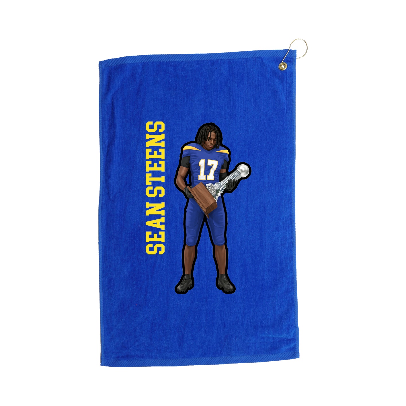 Golf Towel — Name Vertical in Royal
