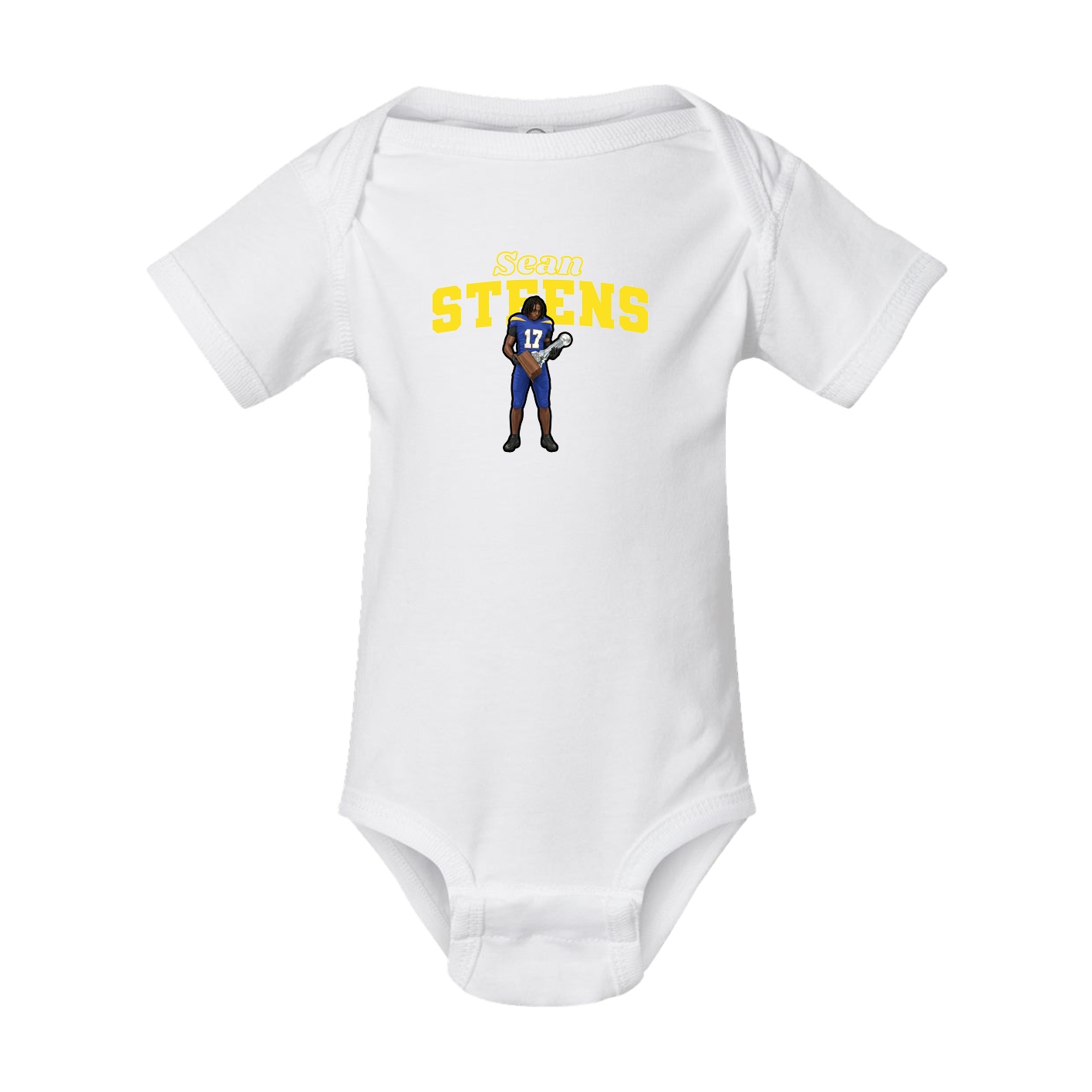 Baby Onesie — Name Arch in White