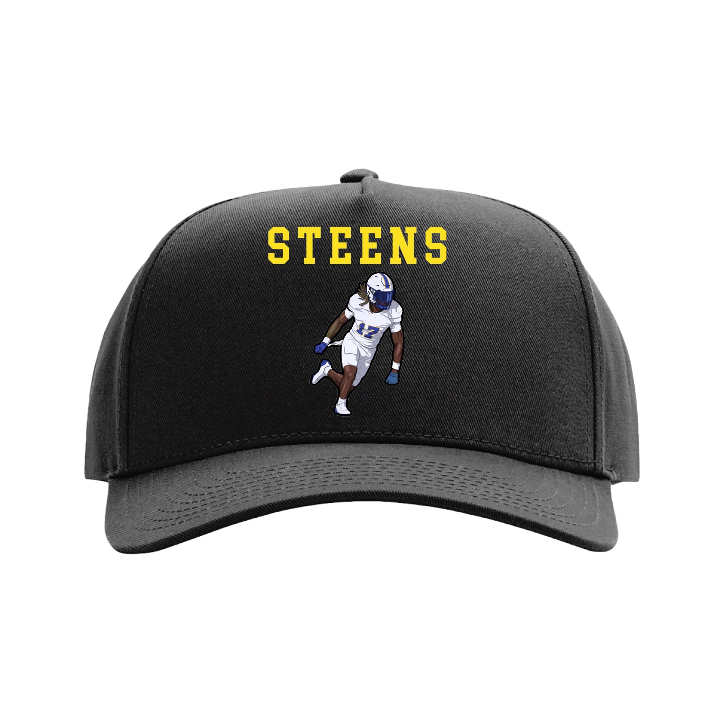 Full Fabric Five-Panel Champ Cap — Shirsey in Black
