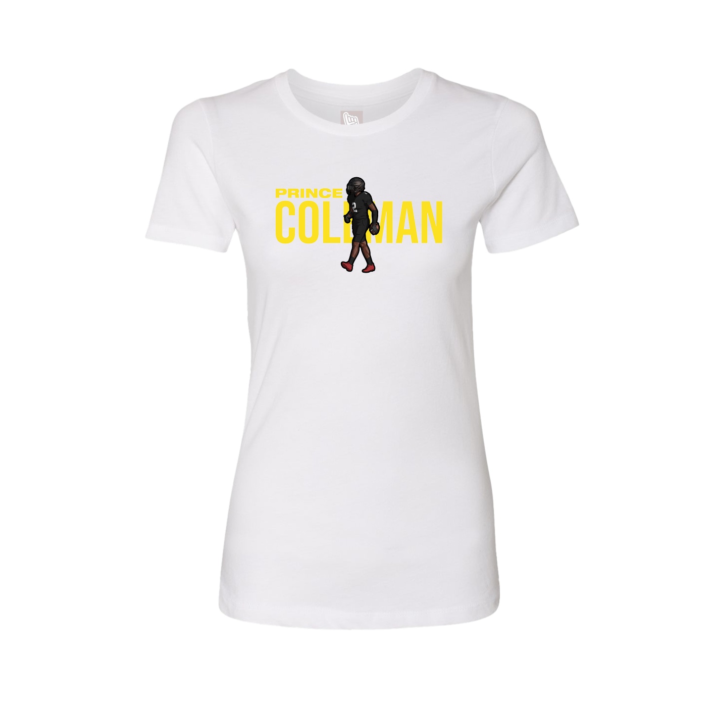 Fitted Women's Tee — Player Name in White