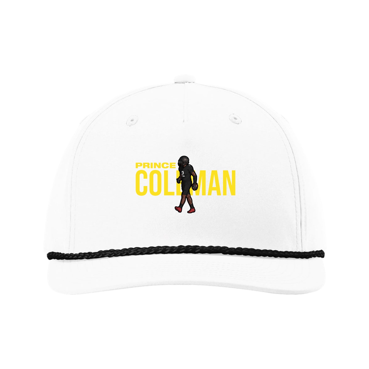 Five-Panel Classic Rope Cap — Player Name in White