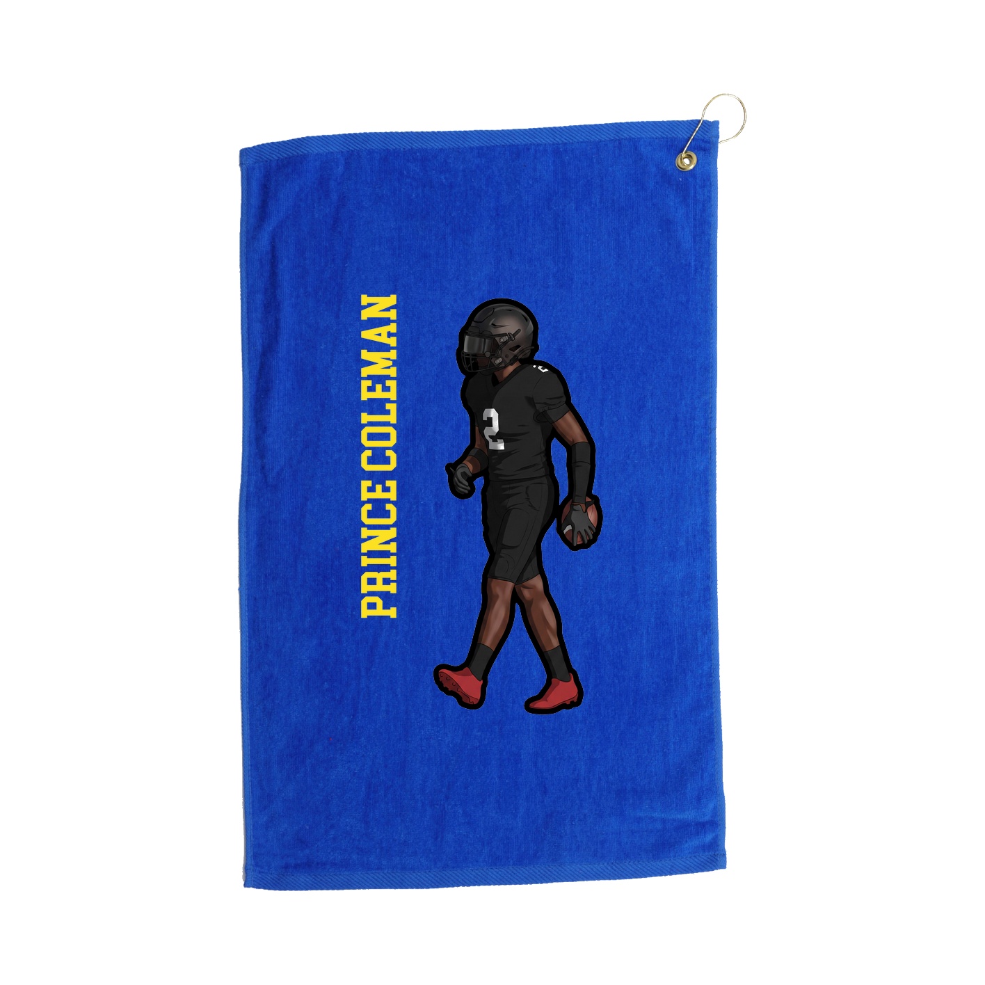 Golf Towel — Name Vertical in Royal