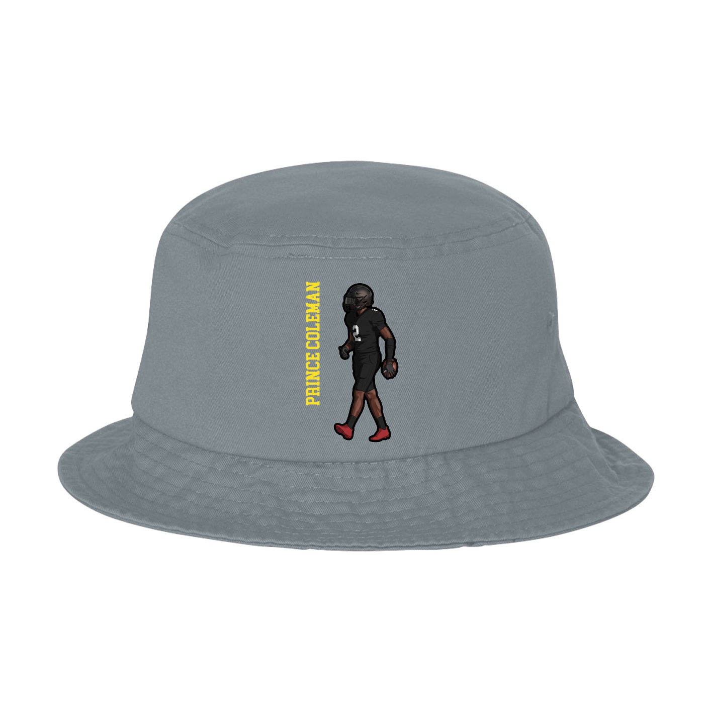 Bucket Cap — Name Vertical in Grey