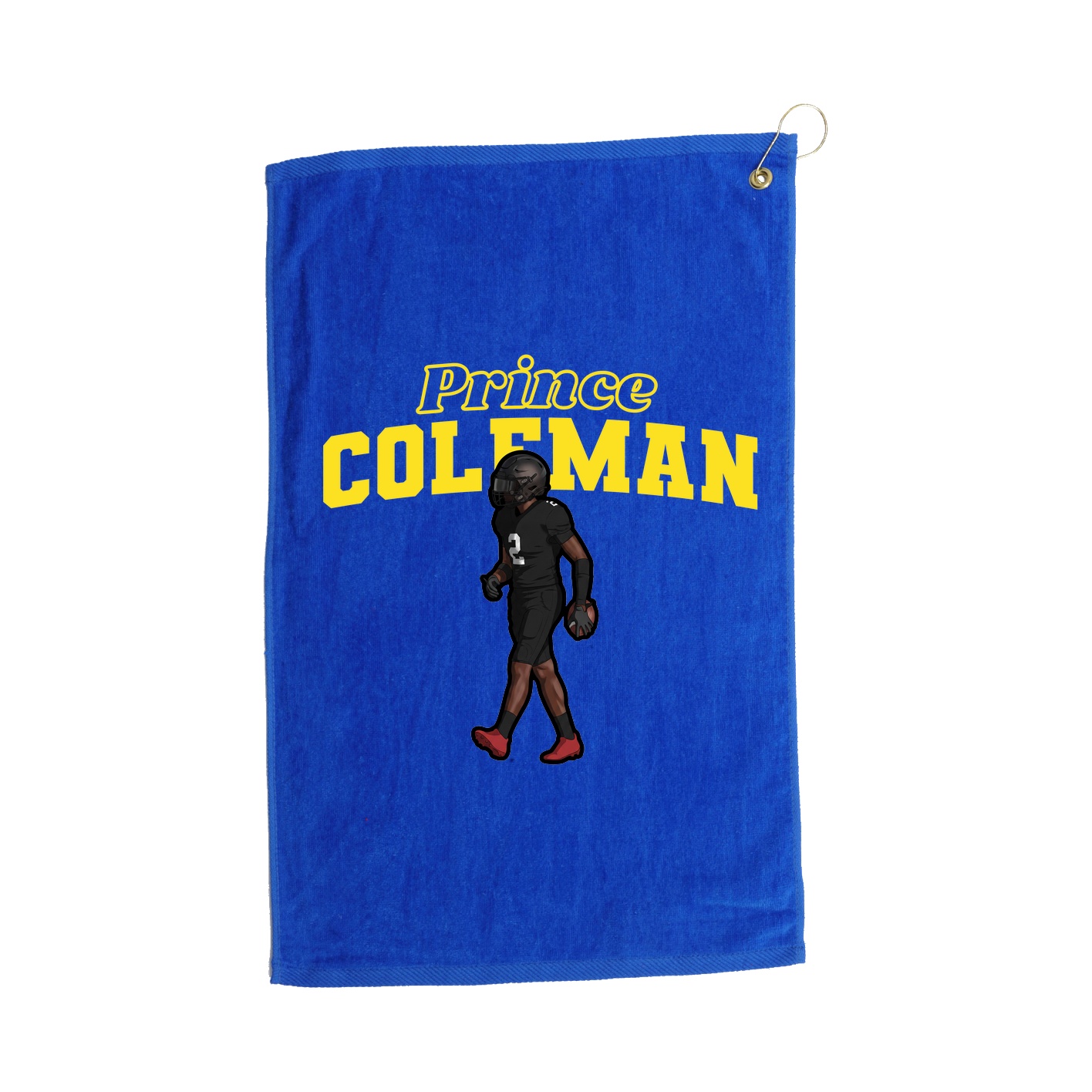 Golf Towel — Name Arch in Royal