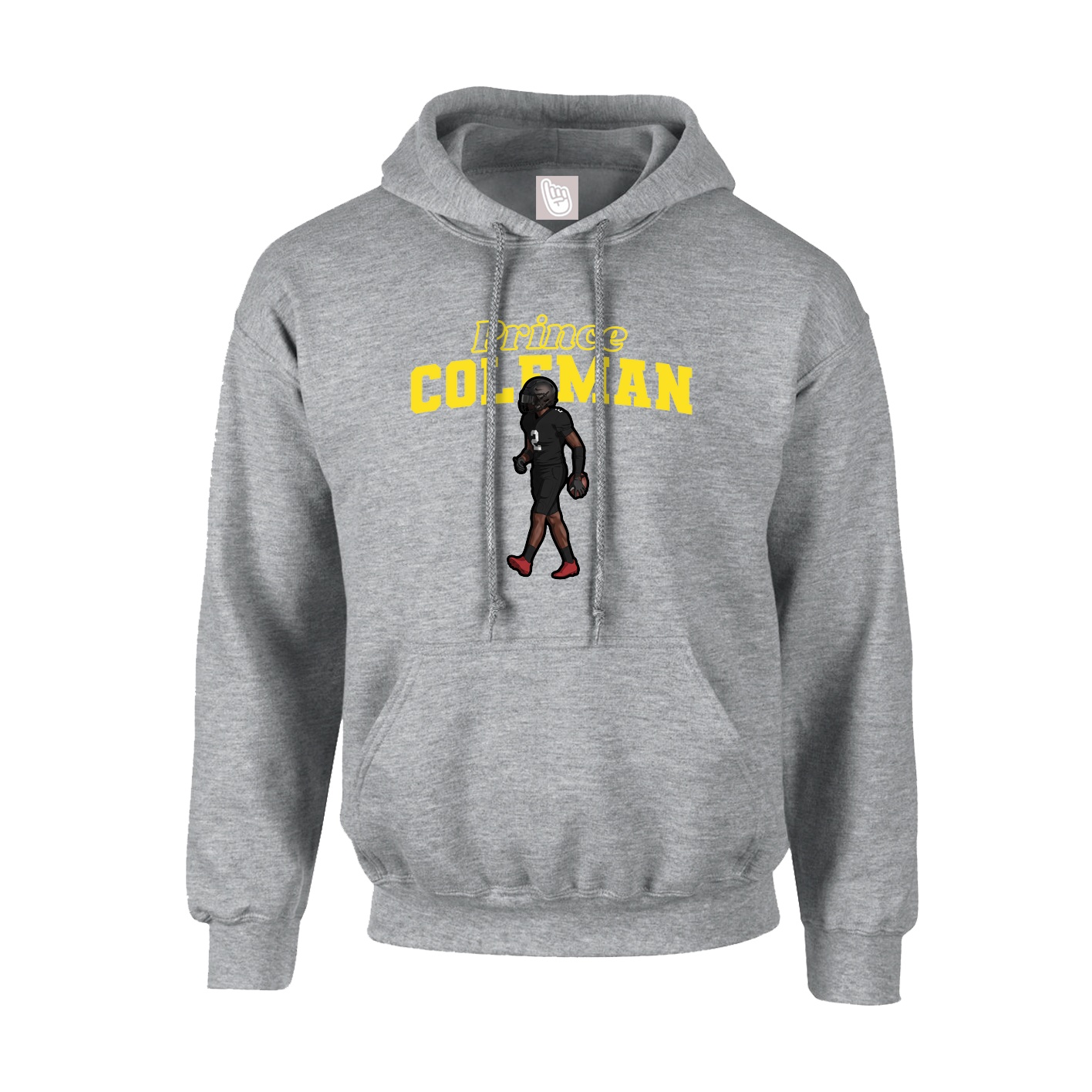 Youth Hoodie — Name Arch in Grey