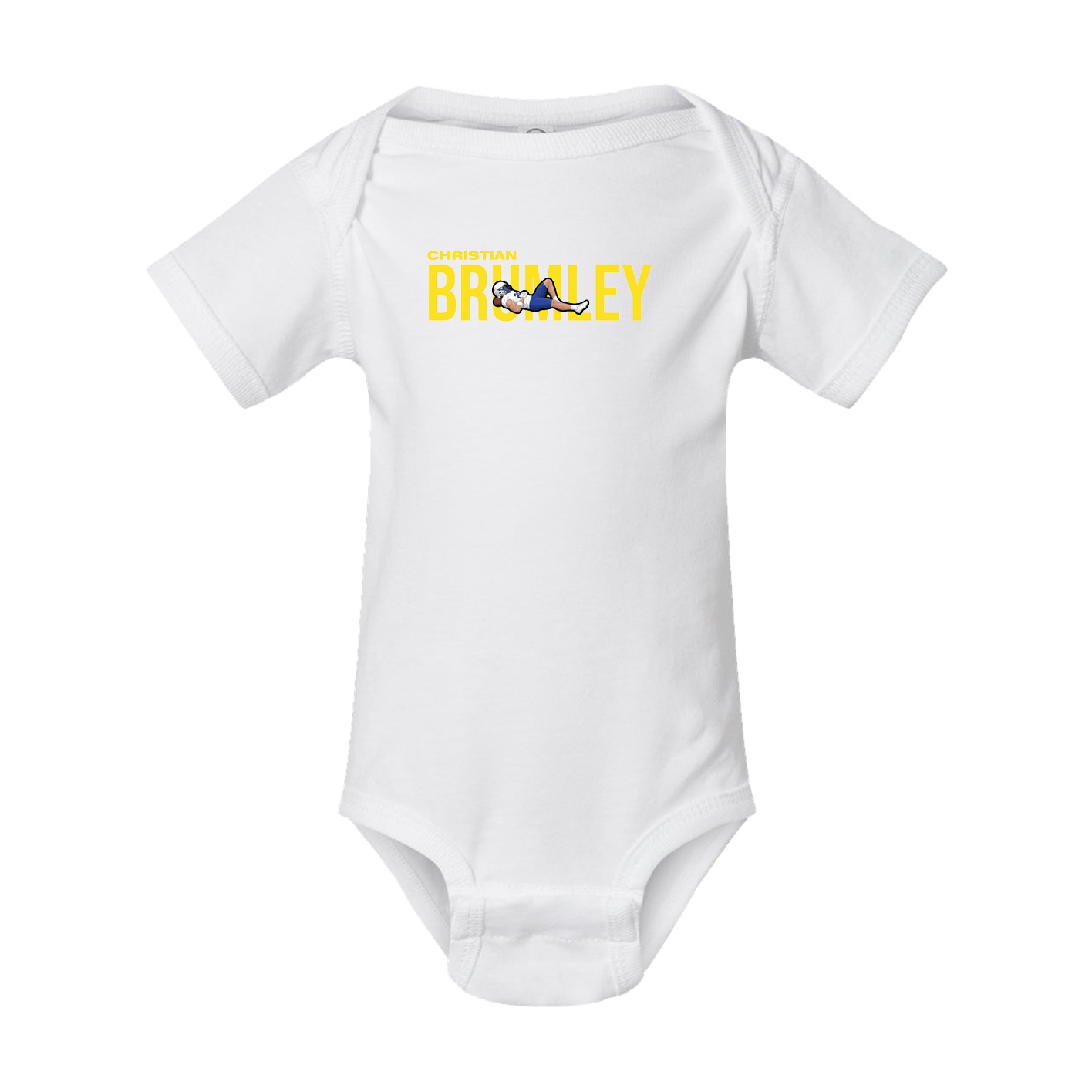 Baby Onesie — Player Name in White