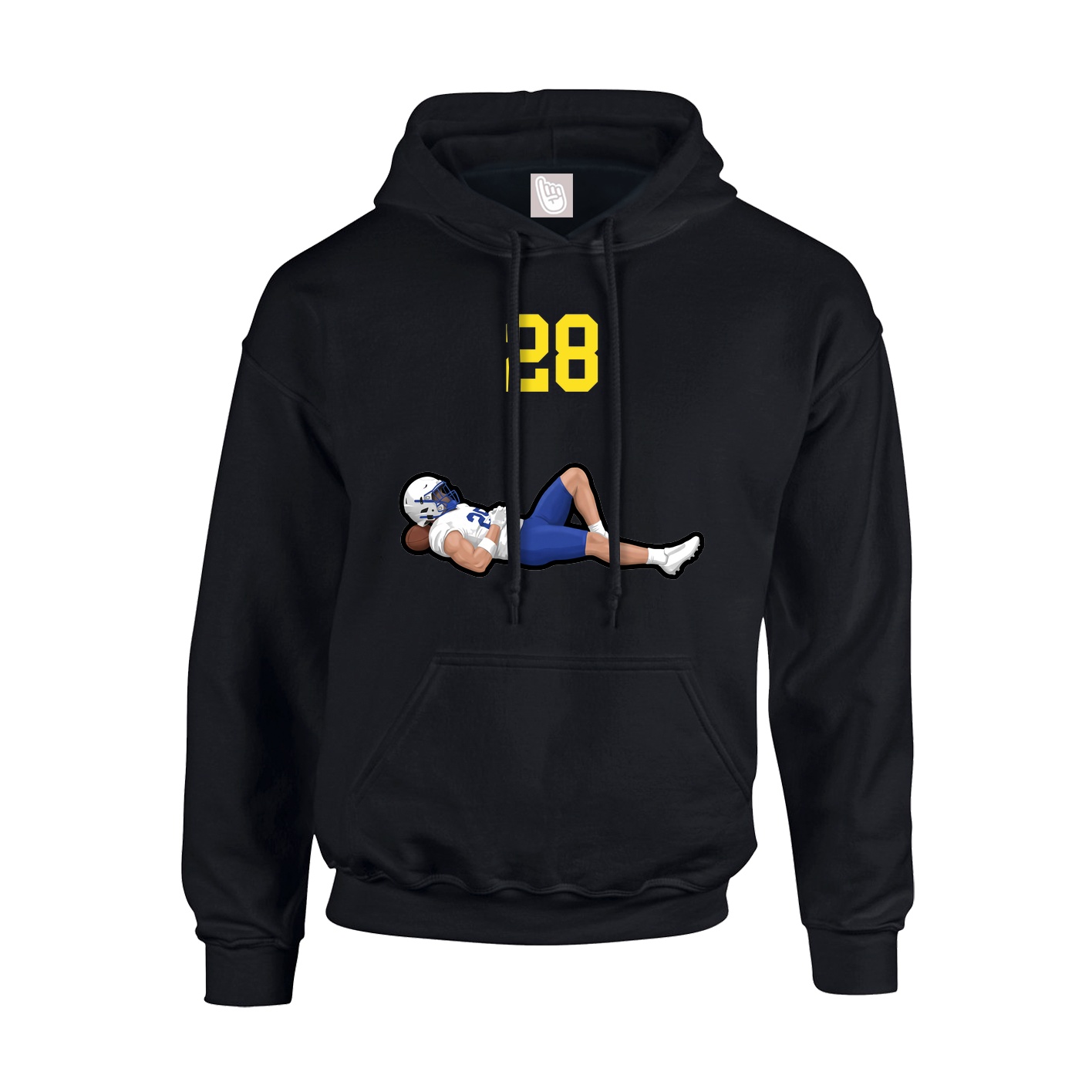 Youth Hoodie — Number Top in Black