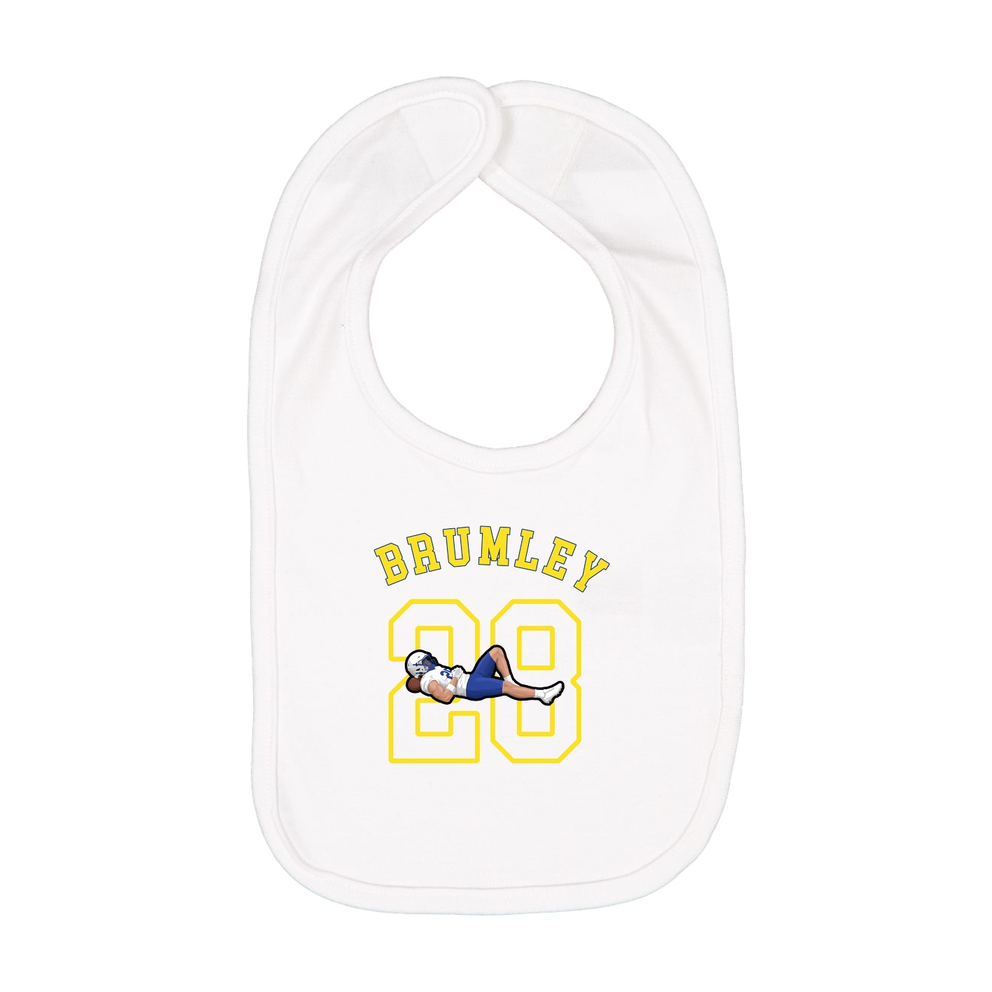 Infant Bib — Shirsey Arch in White