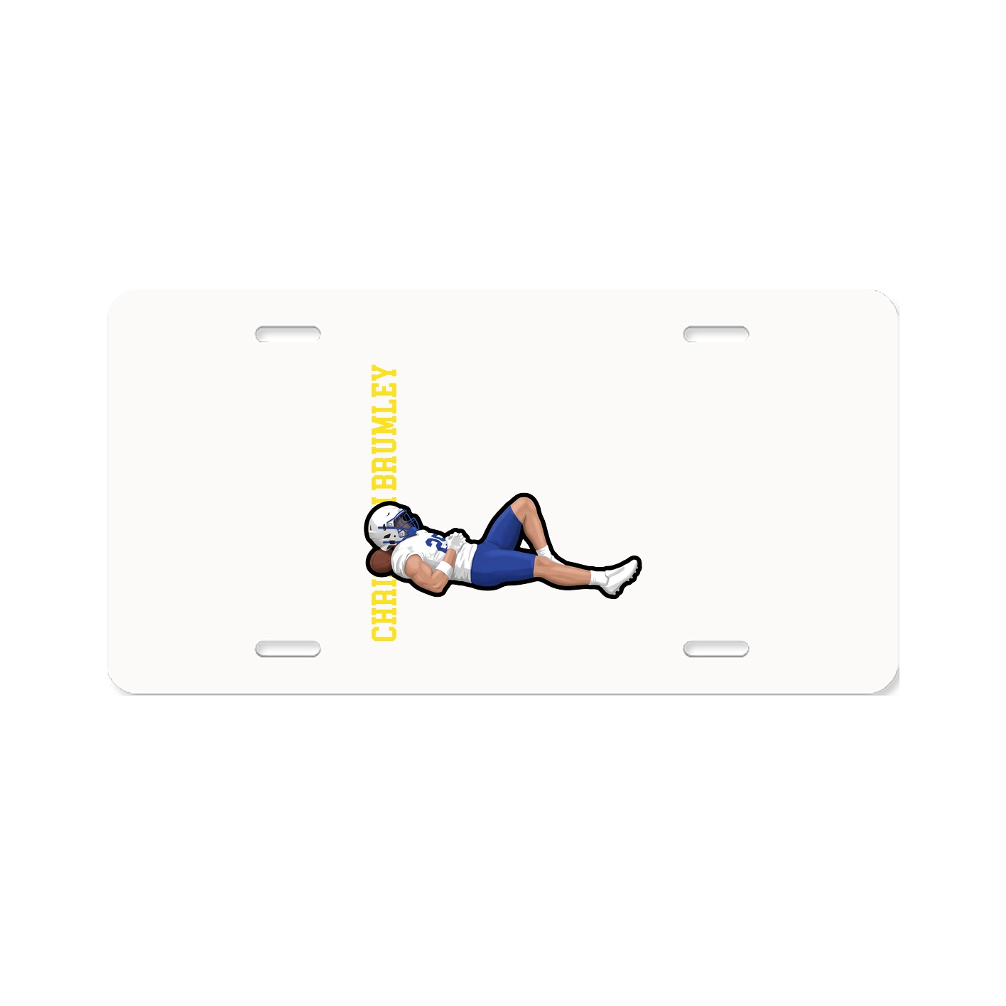 License Plate — Name Vertical in Classic