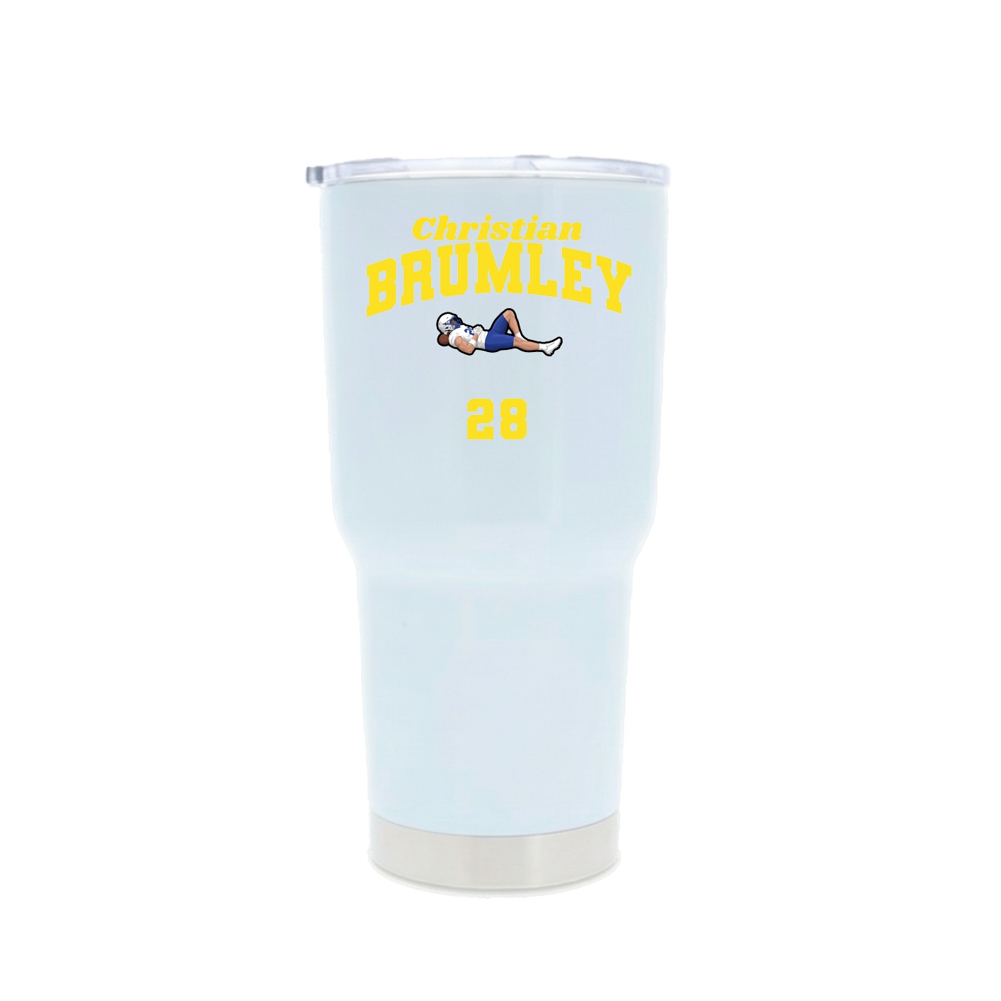 30oz Stainless Steel Tumbler — Signature Arch in White