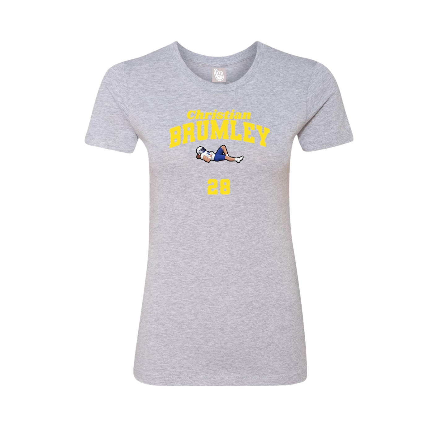 Fitted Women's Tee — Signature Arch in Grey
