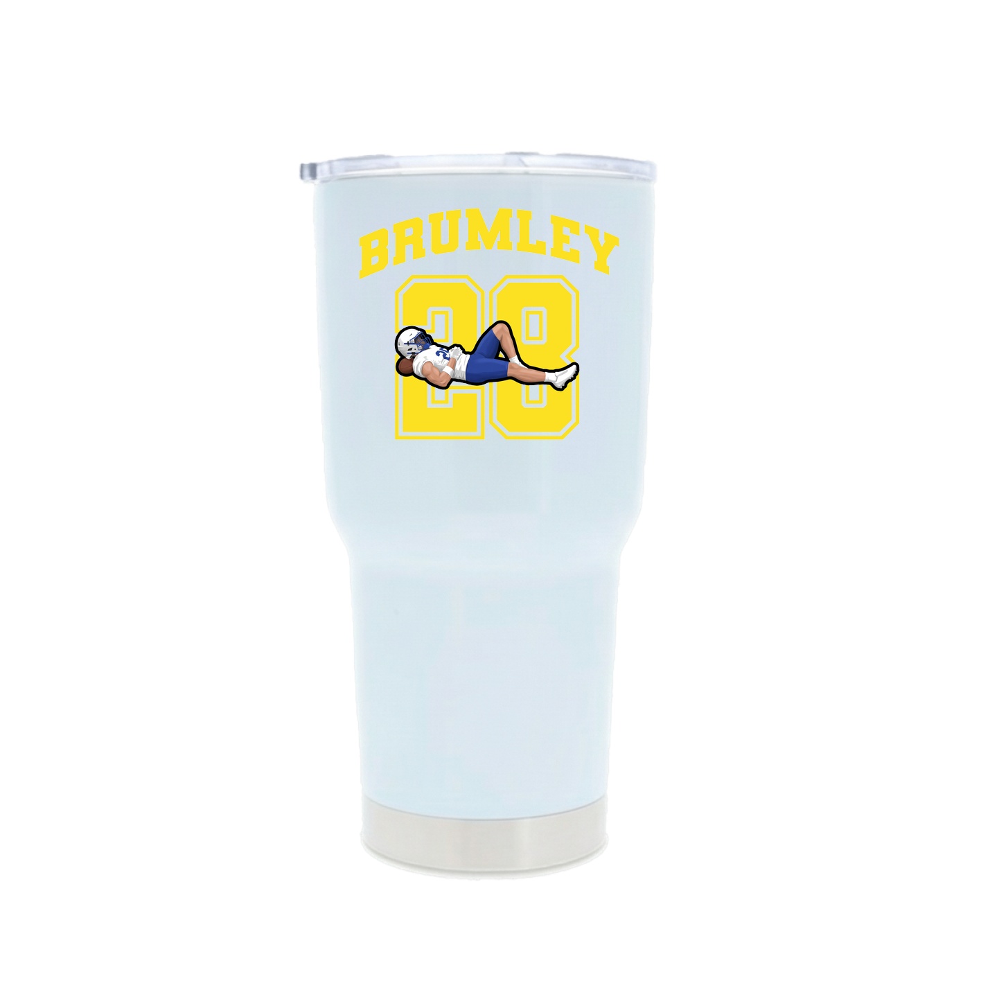 30oz Stainless Steel Tumbler — Number in White