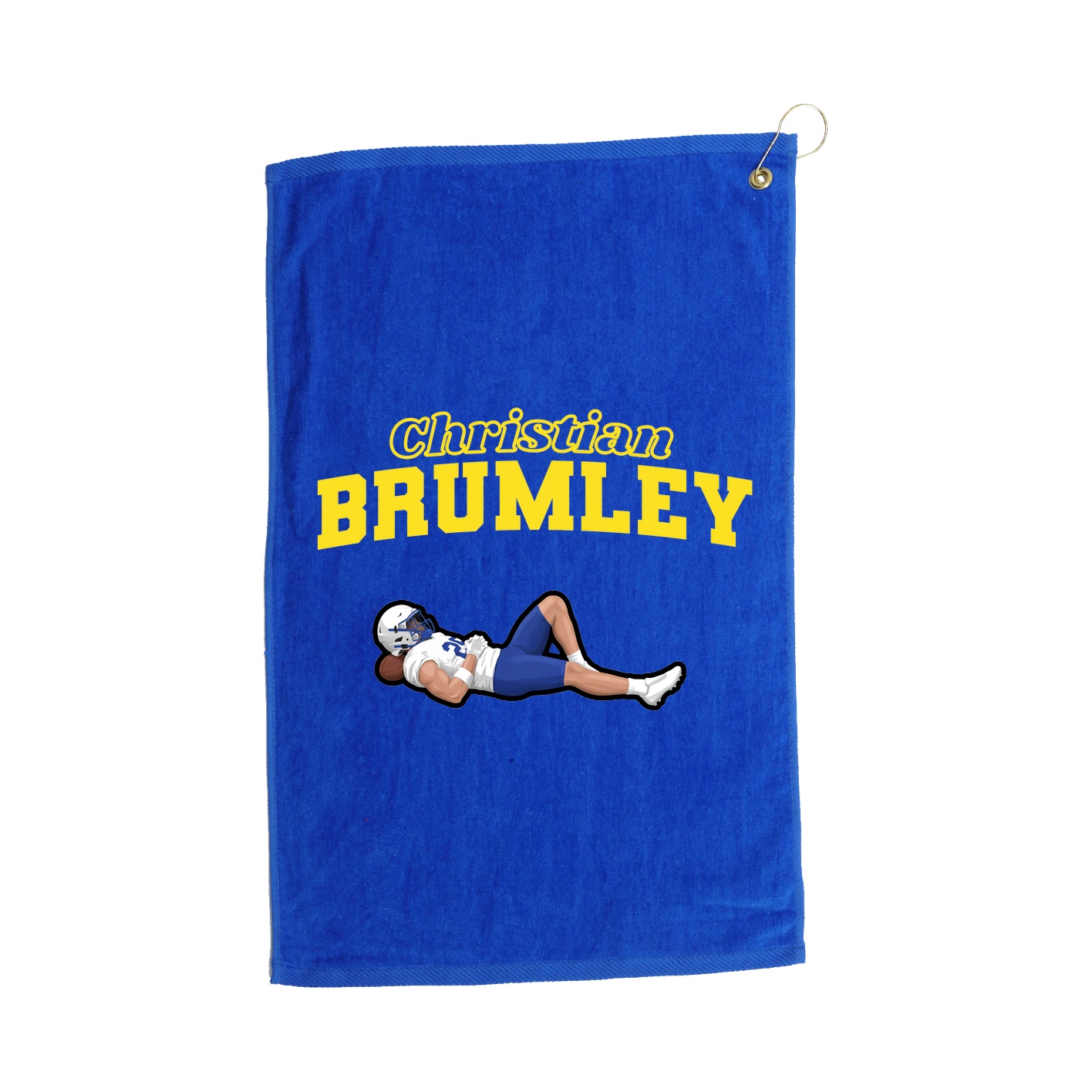 Golf Towel — Name Arch in Royal