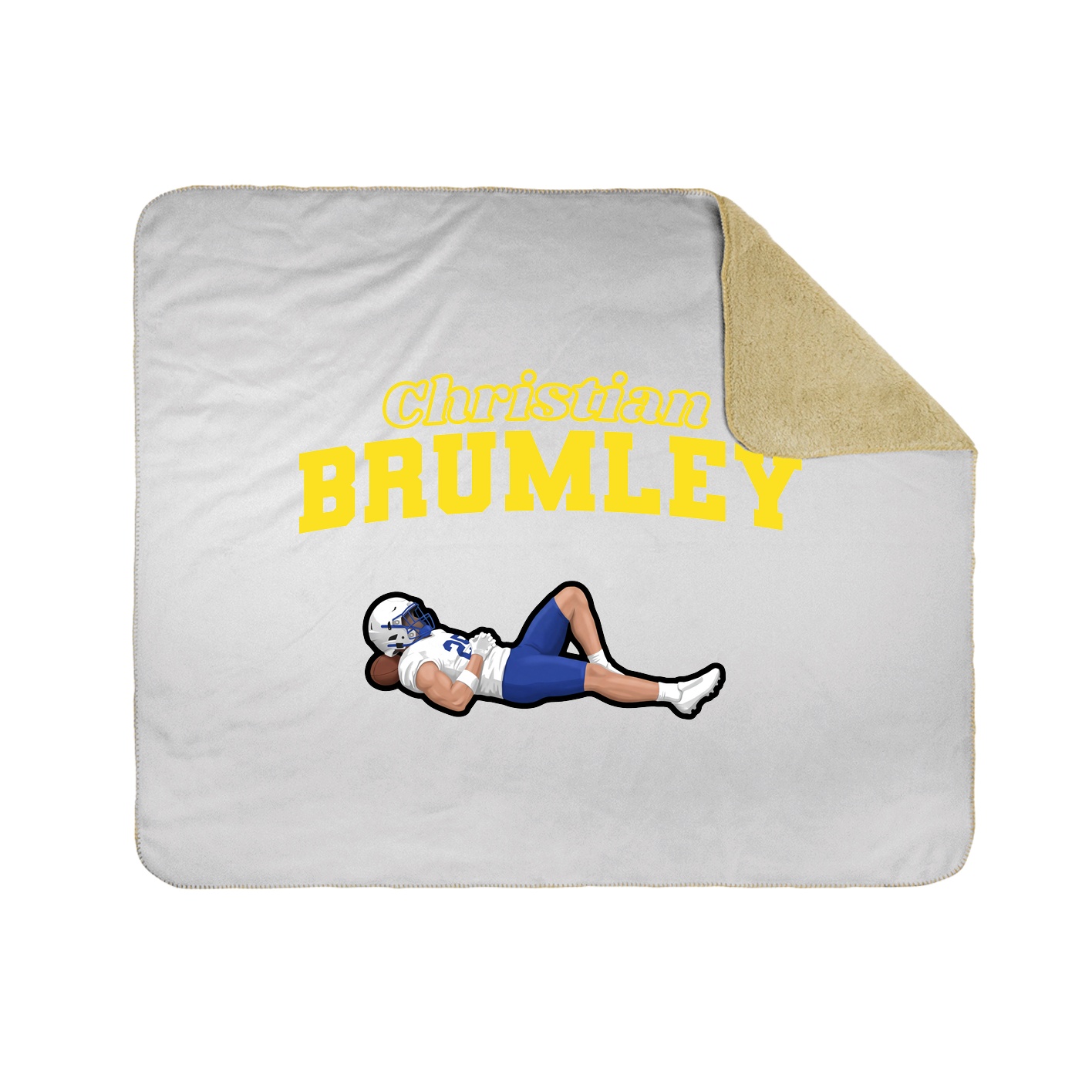 Throw Blanket — Name Arch in White