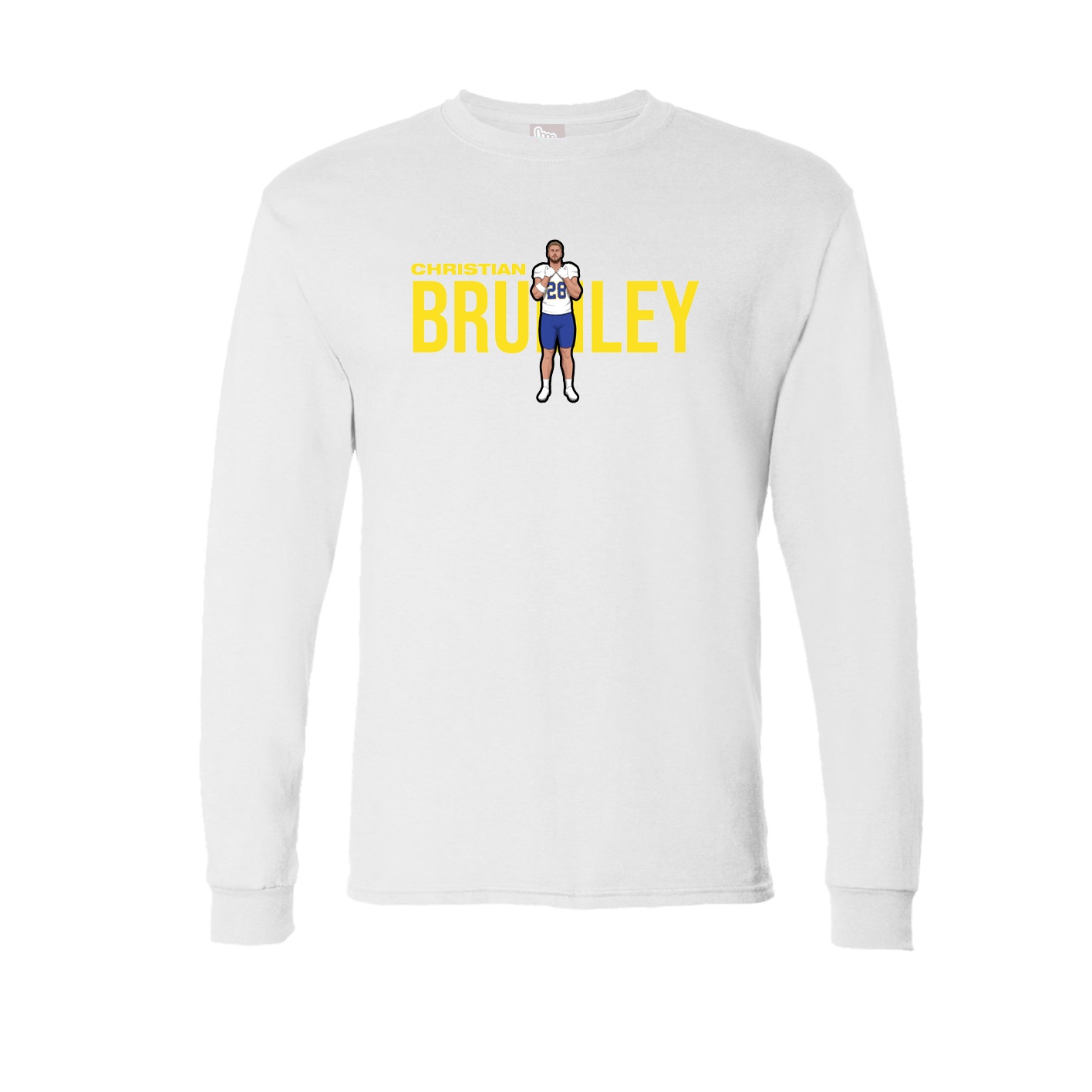 Long Sleeve Tee — Player Name in White