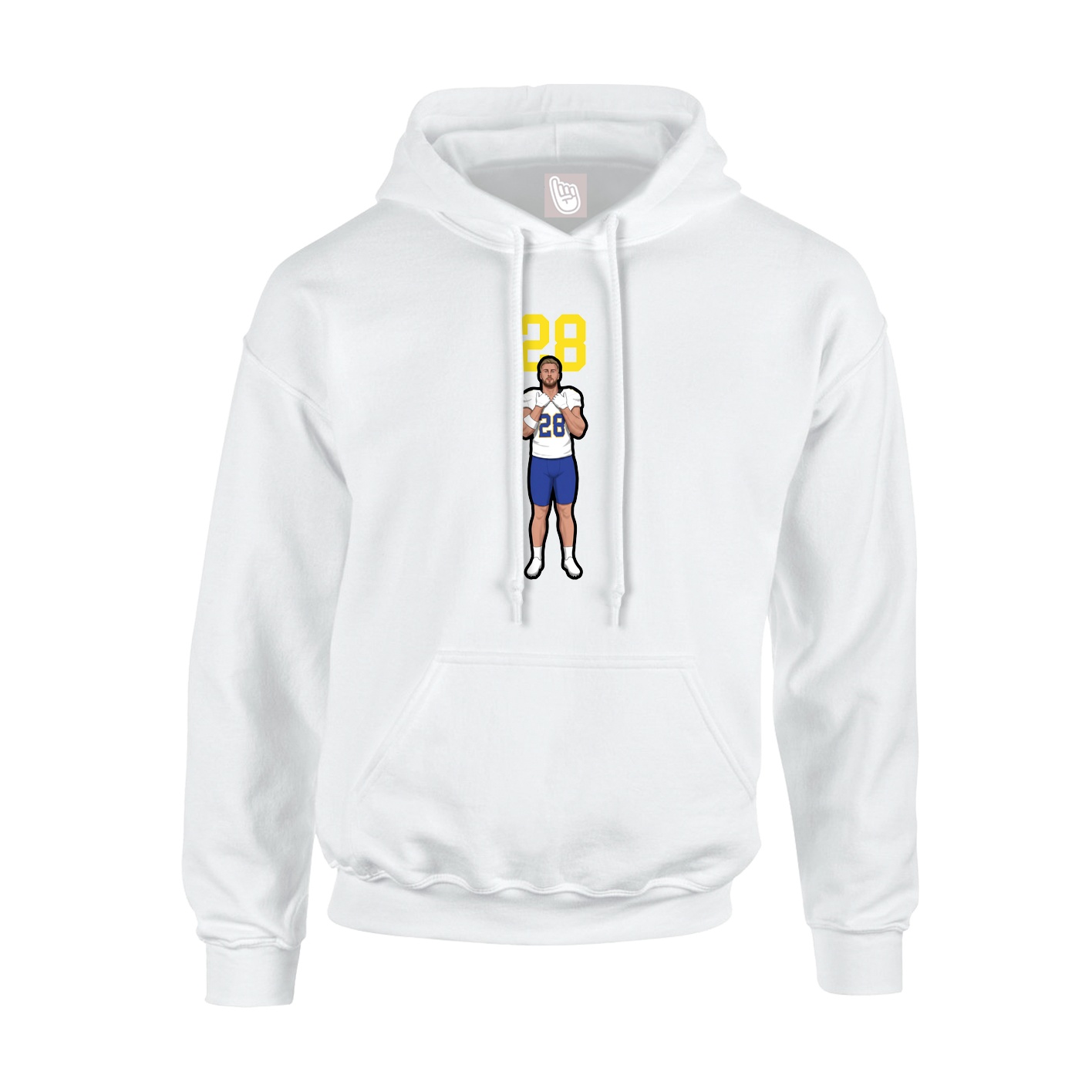 Hoodie — Number Top in White