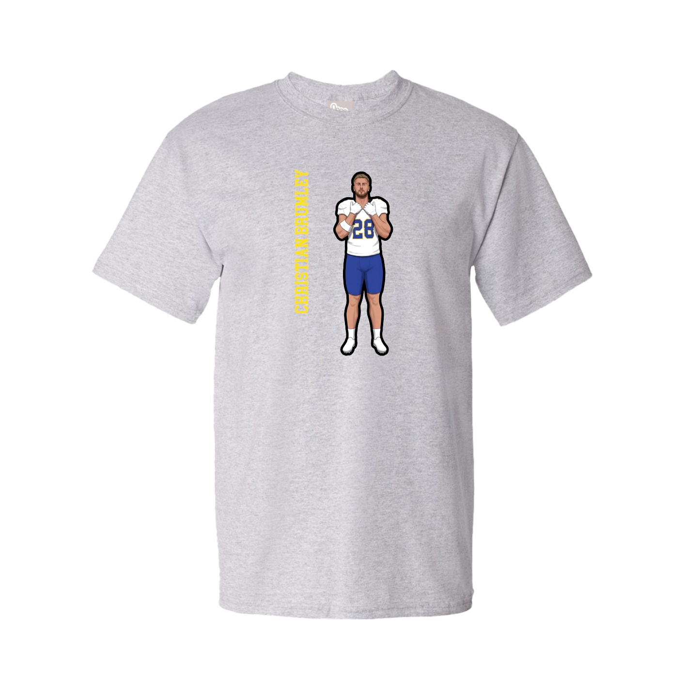 Tee — Name Vertical in Grey