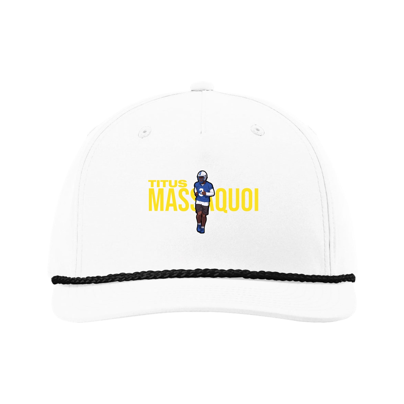 Five-Panel Classic Rope Cap — Player Name in White