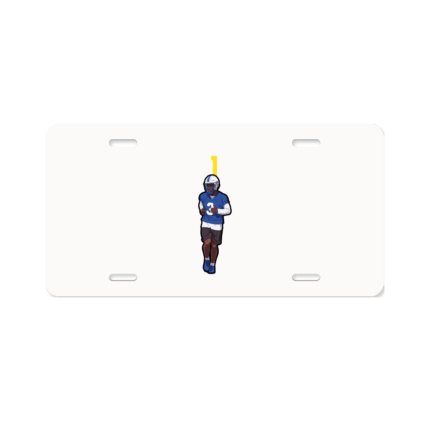 License Plate — Number Top in Classic