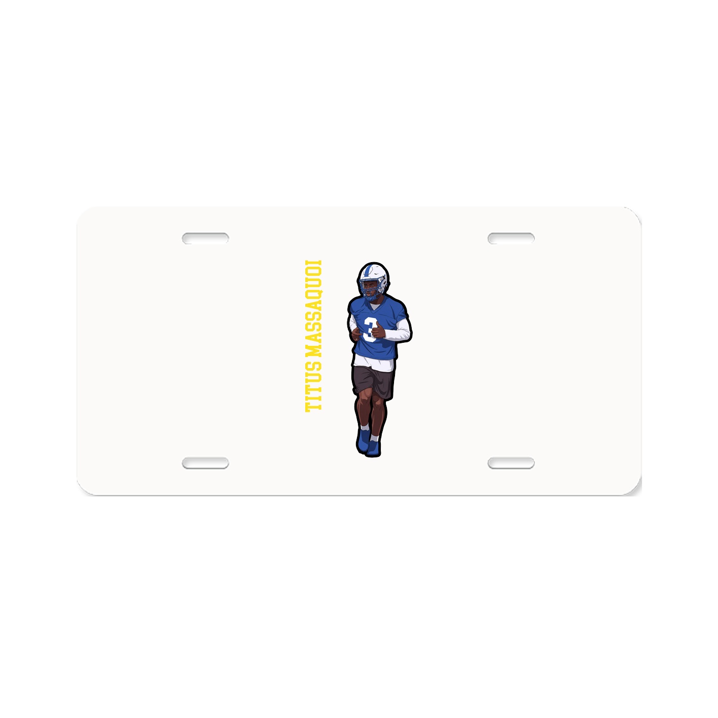 License Plate — Name Vertical in Classic
