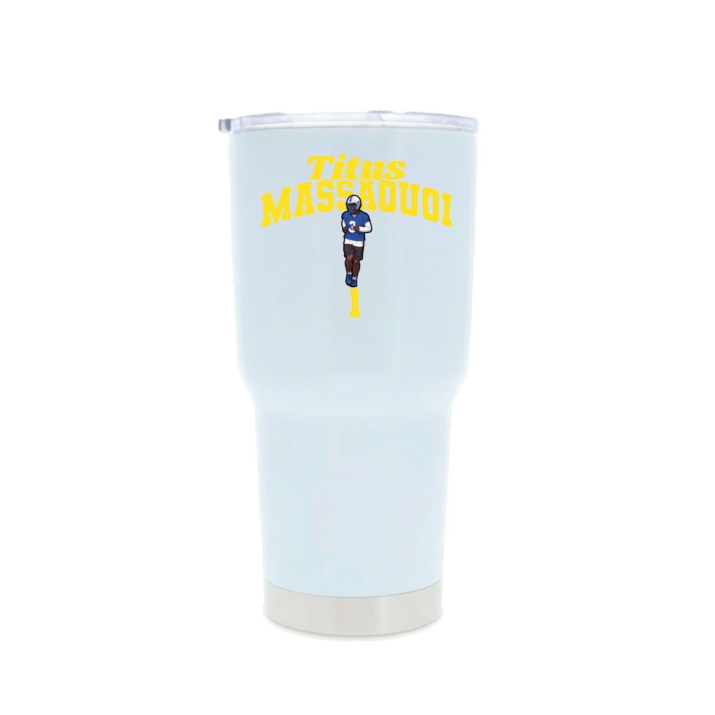 30oz Stainless Steel Tumbler — Signature Arch in White