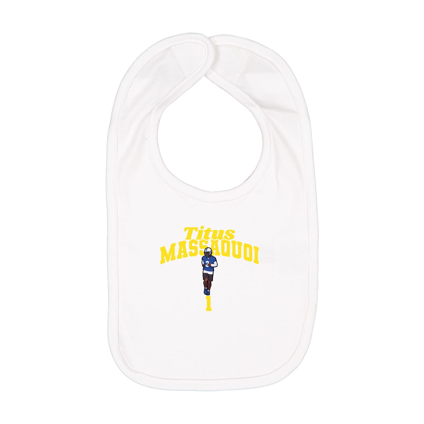 Infant Bib — Signature Arch in White