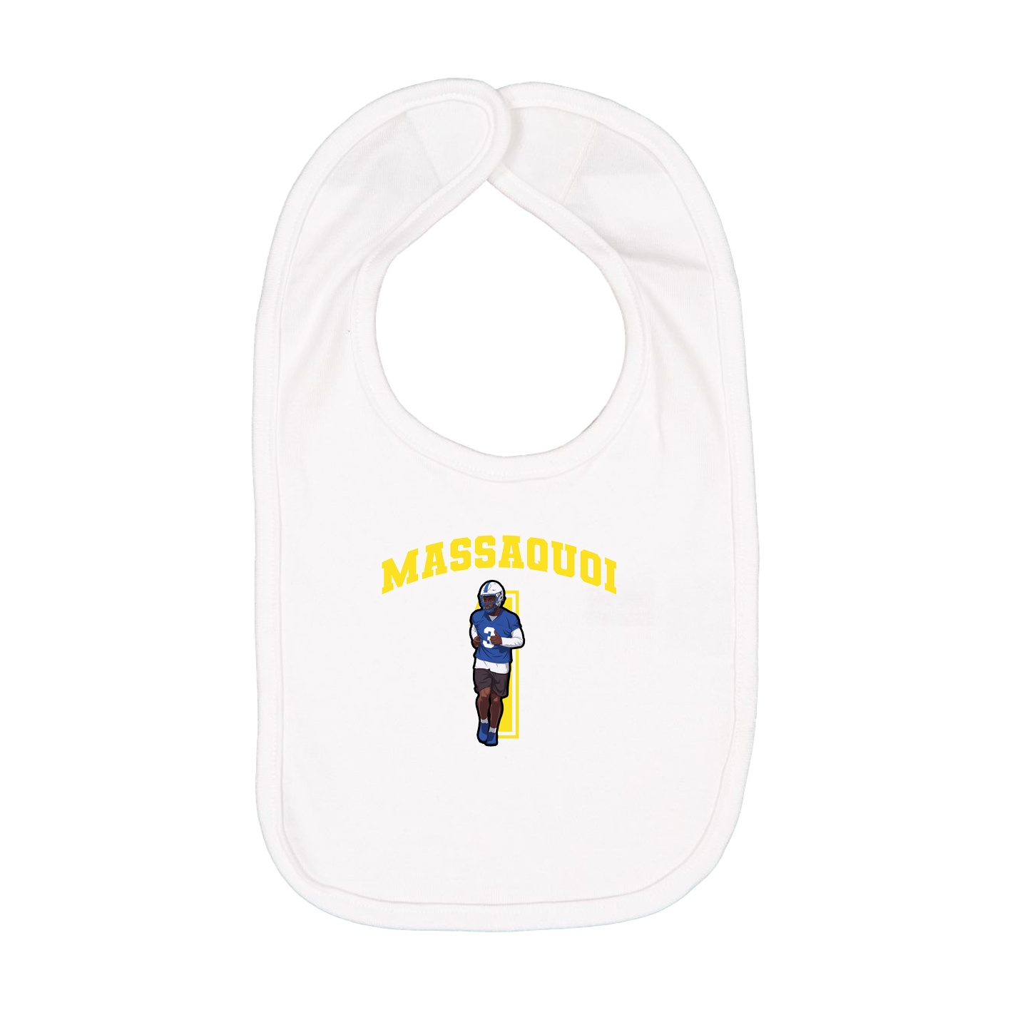 Infant Bib — Number in White