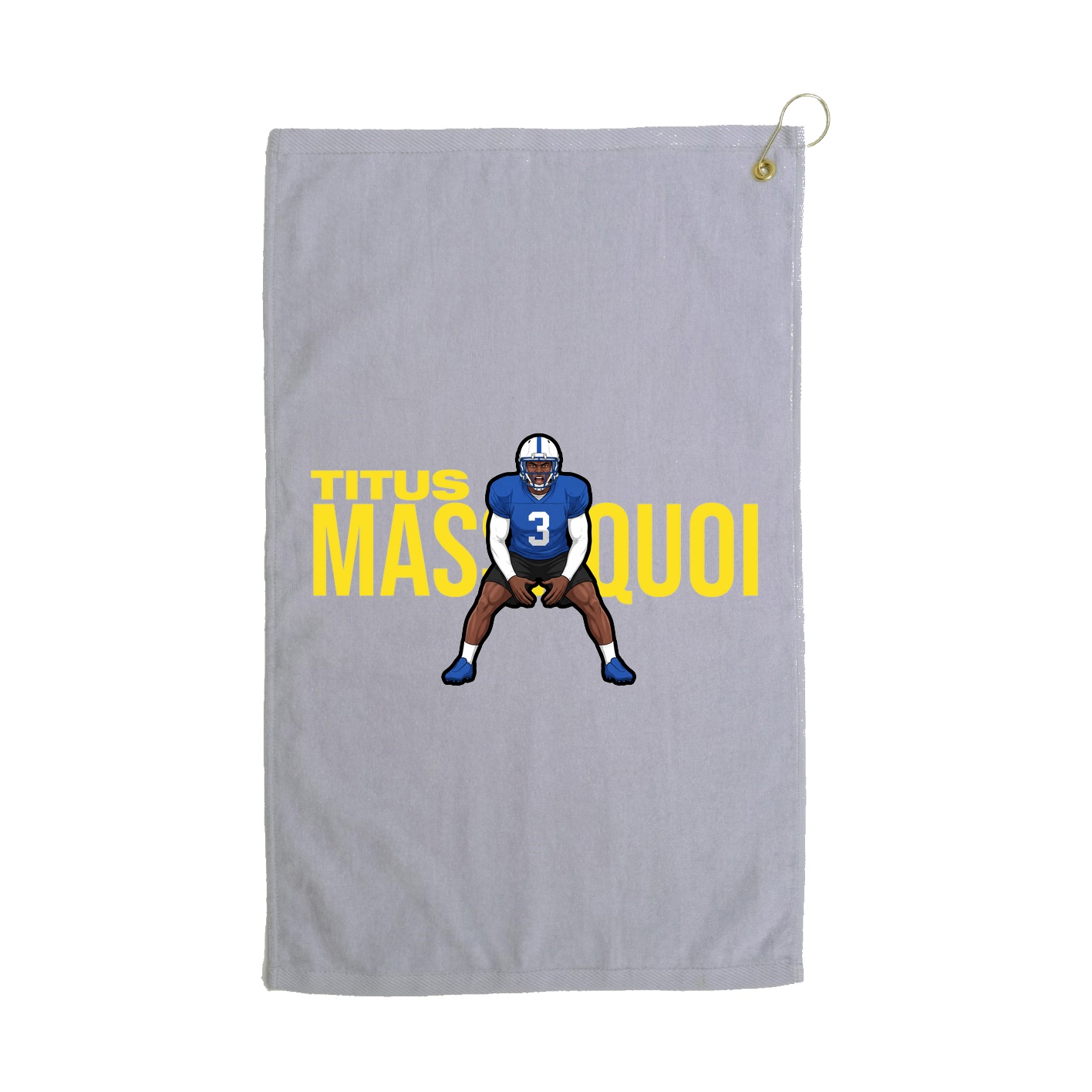 Golf Towel — Player Name in Grey