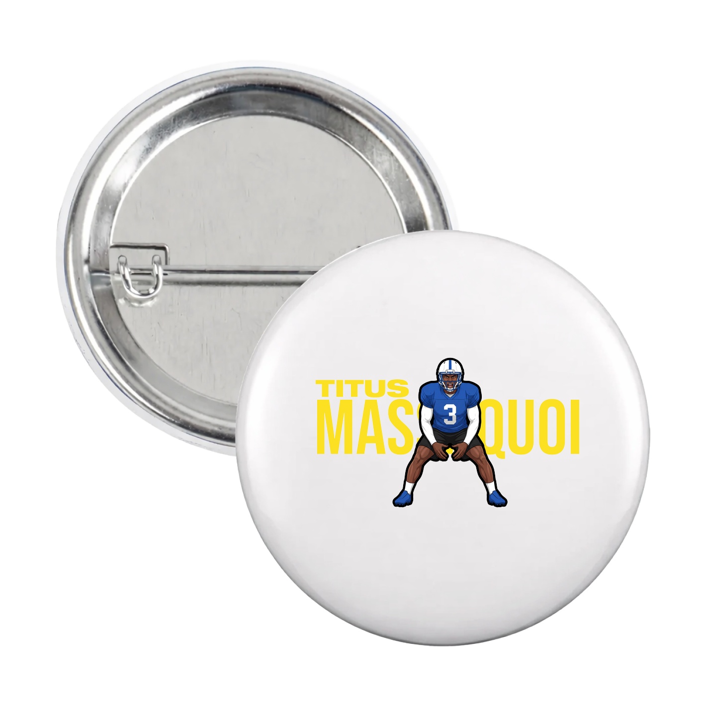 Game Day Button — Player Name in White