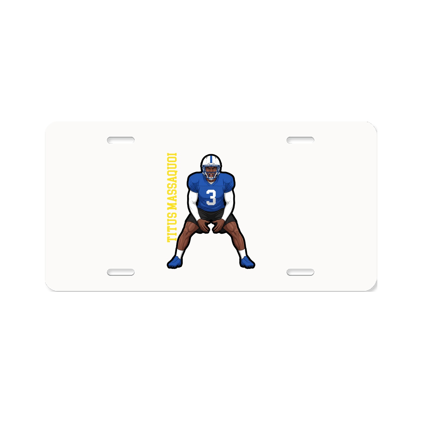 License Plate — Name Vertical in Classic