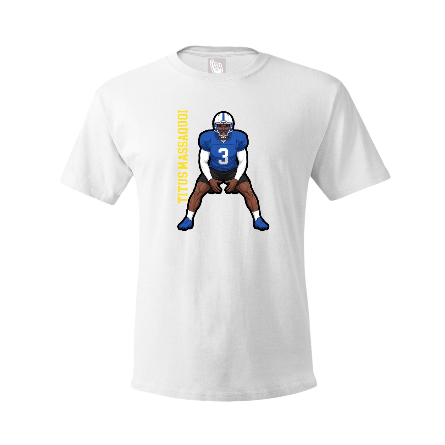 Tee — Name Vertical in White