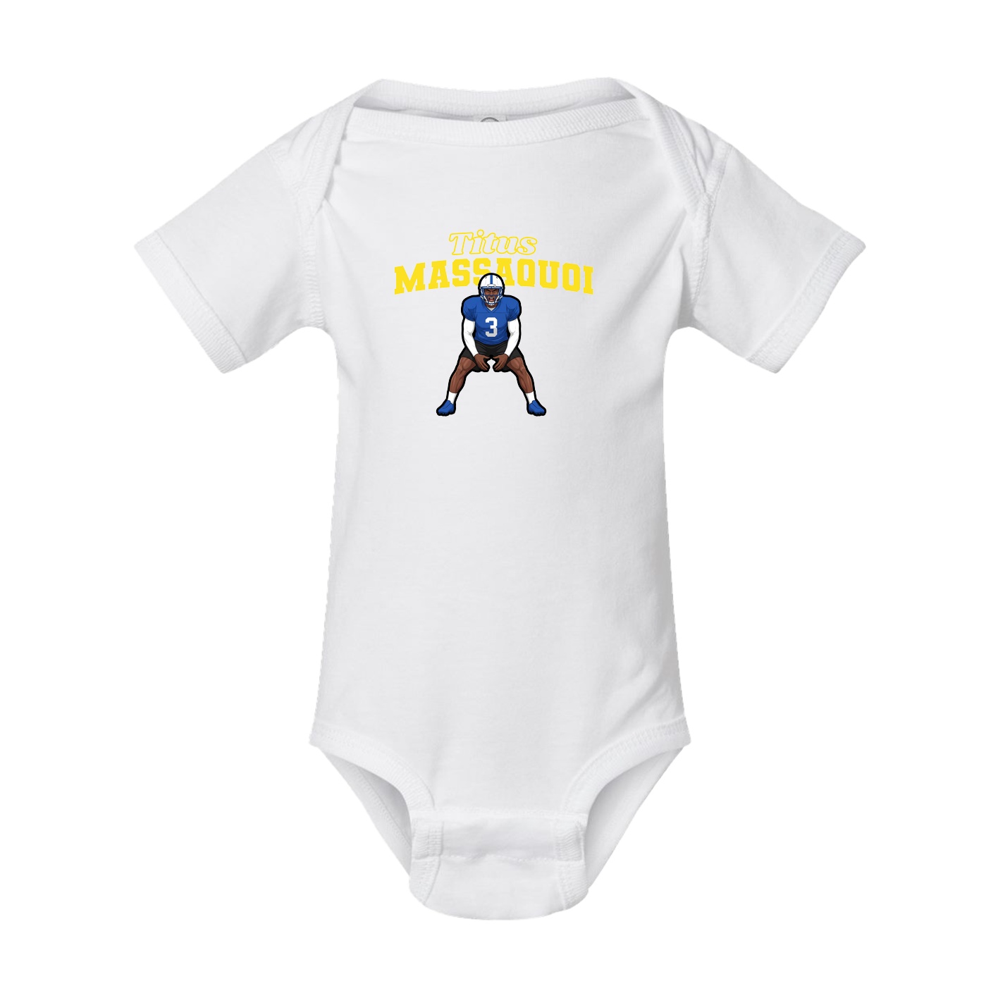 Baby Onesie — Name Arch in White
