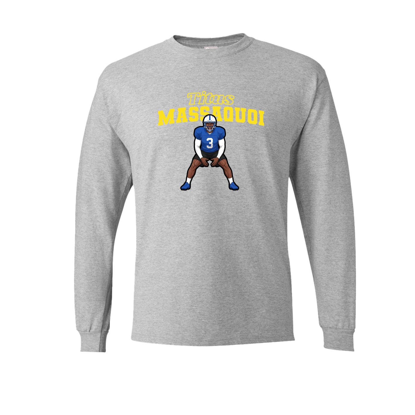 Long Sleeve Tee — Name Arch in Grey