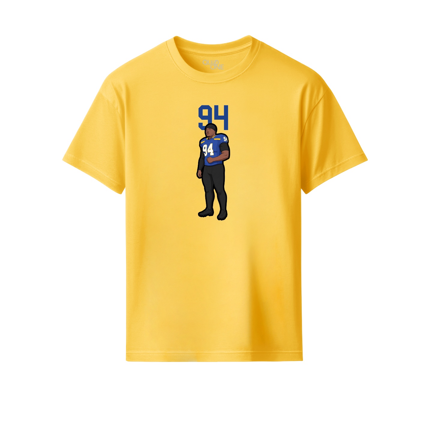 Youth Tee — Number Top in Yellow