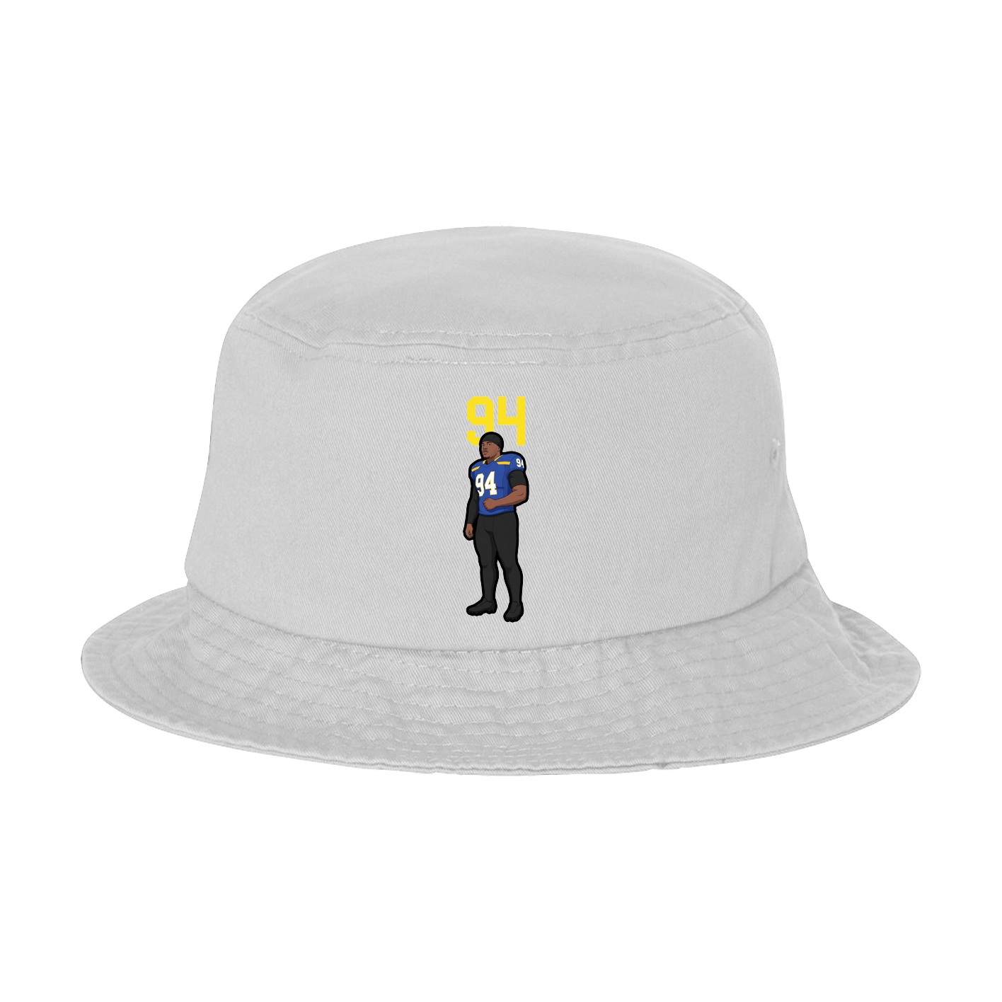 Bucket Cap — Number Top in White
