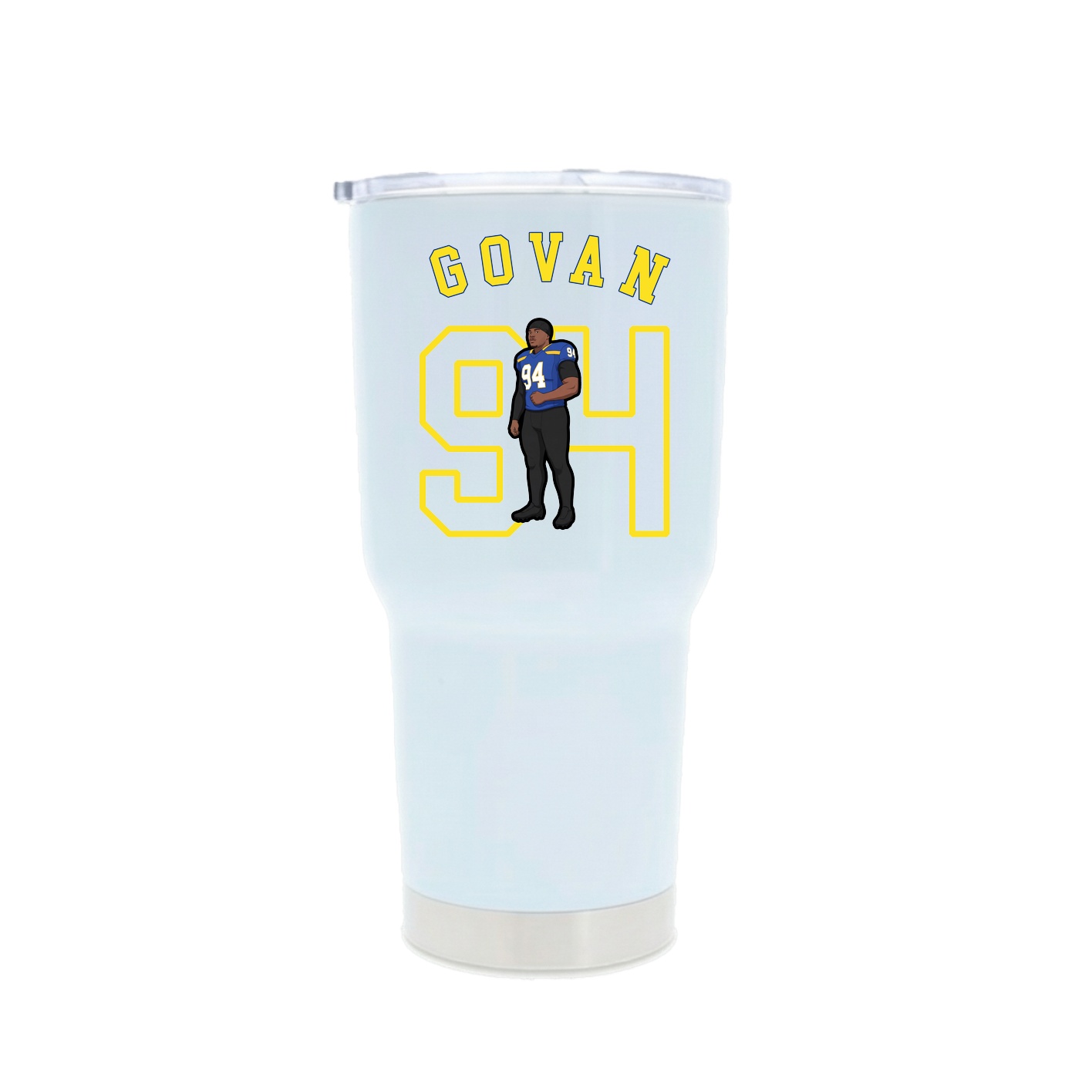 30oz Stainless Steel Tumbler — Shirsey Arch in White