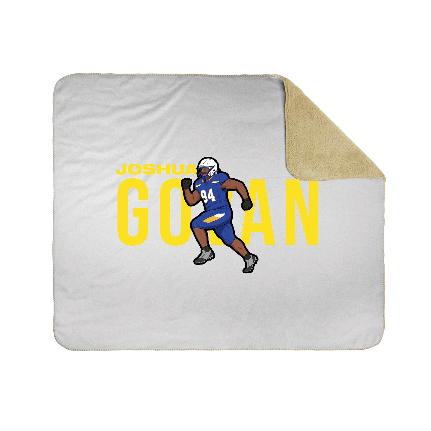 Throw Blanket — Player Name in White