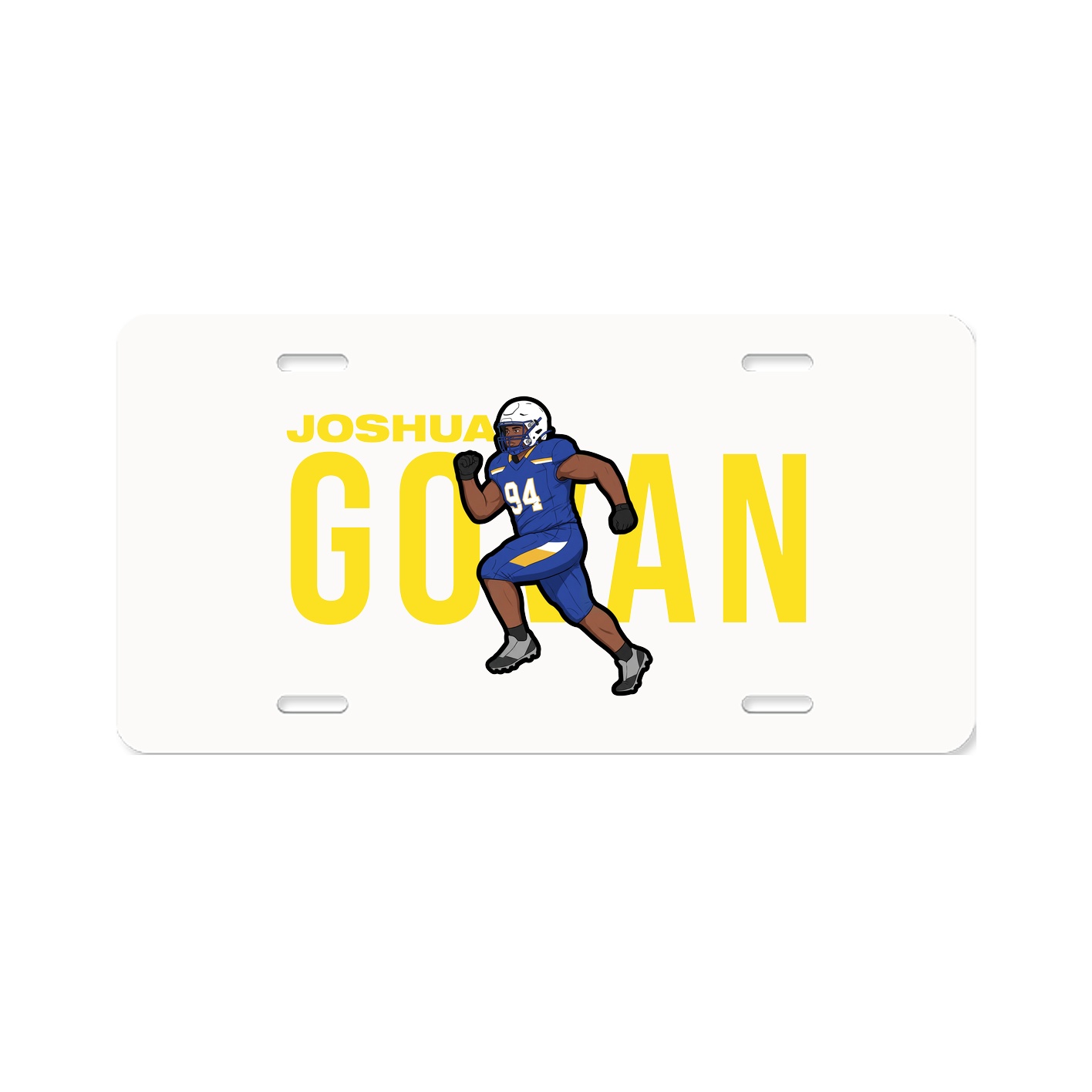 License Plate — Player Name in Classic