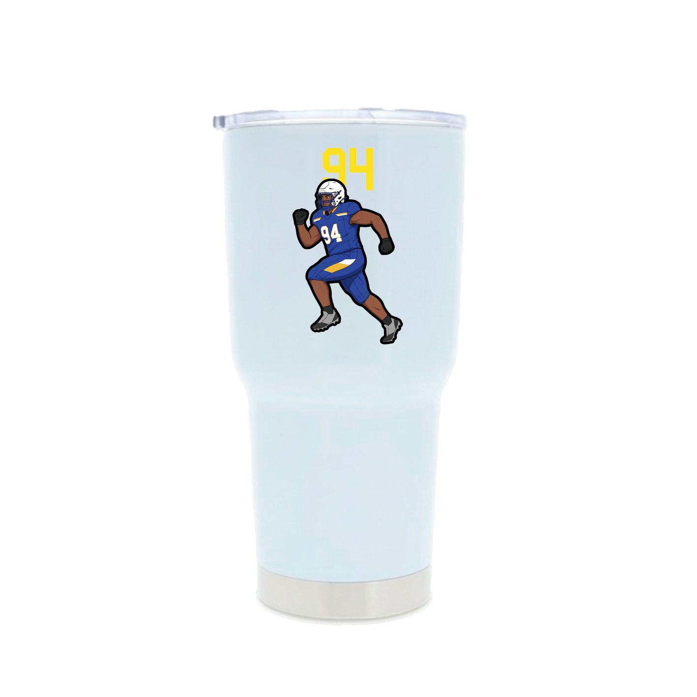 30oz Stainless Steel Tumbler — Number Top in White