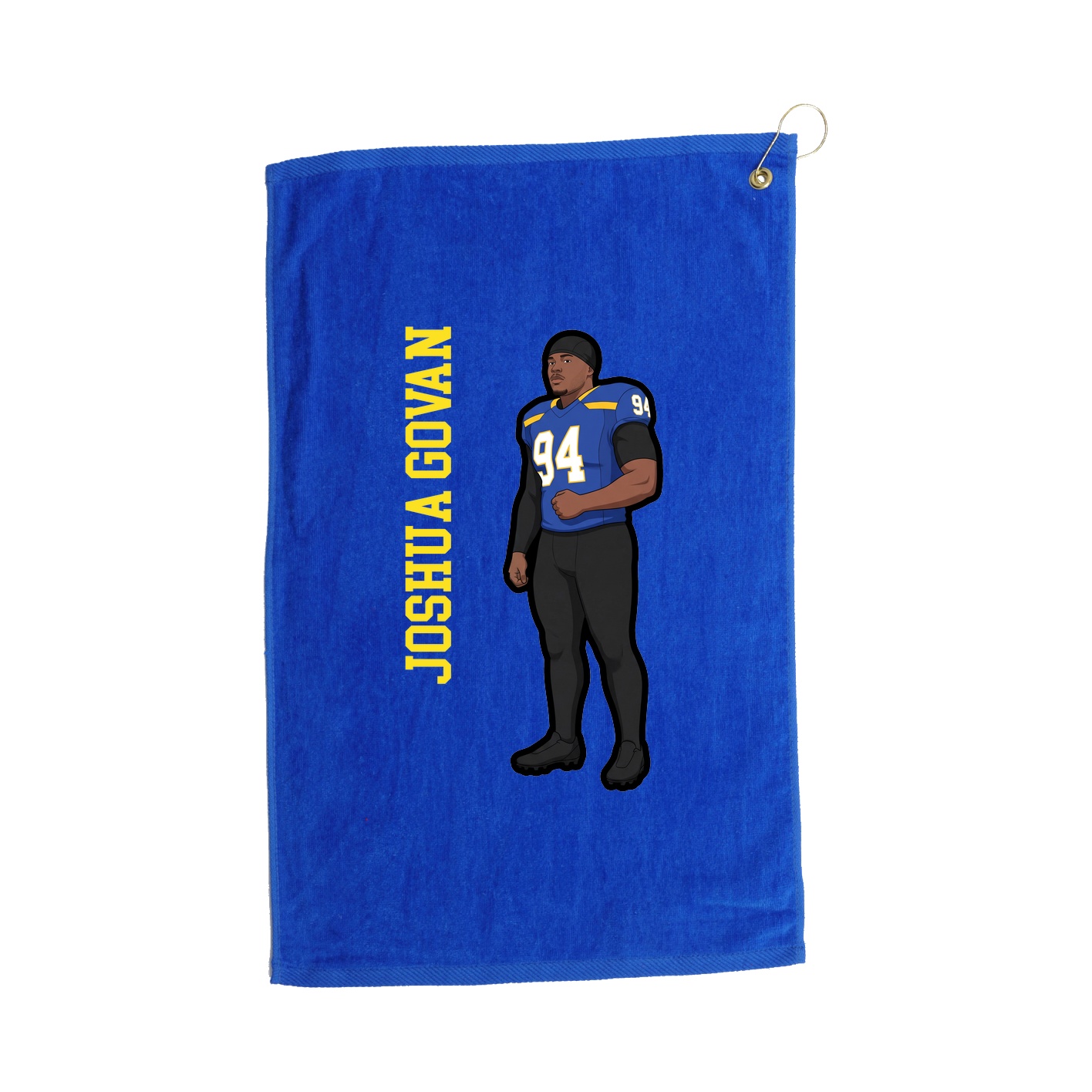Golf Towel — Name Vertical in Royal