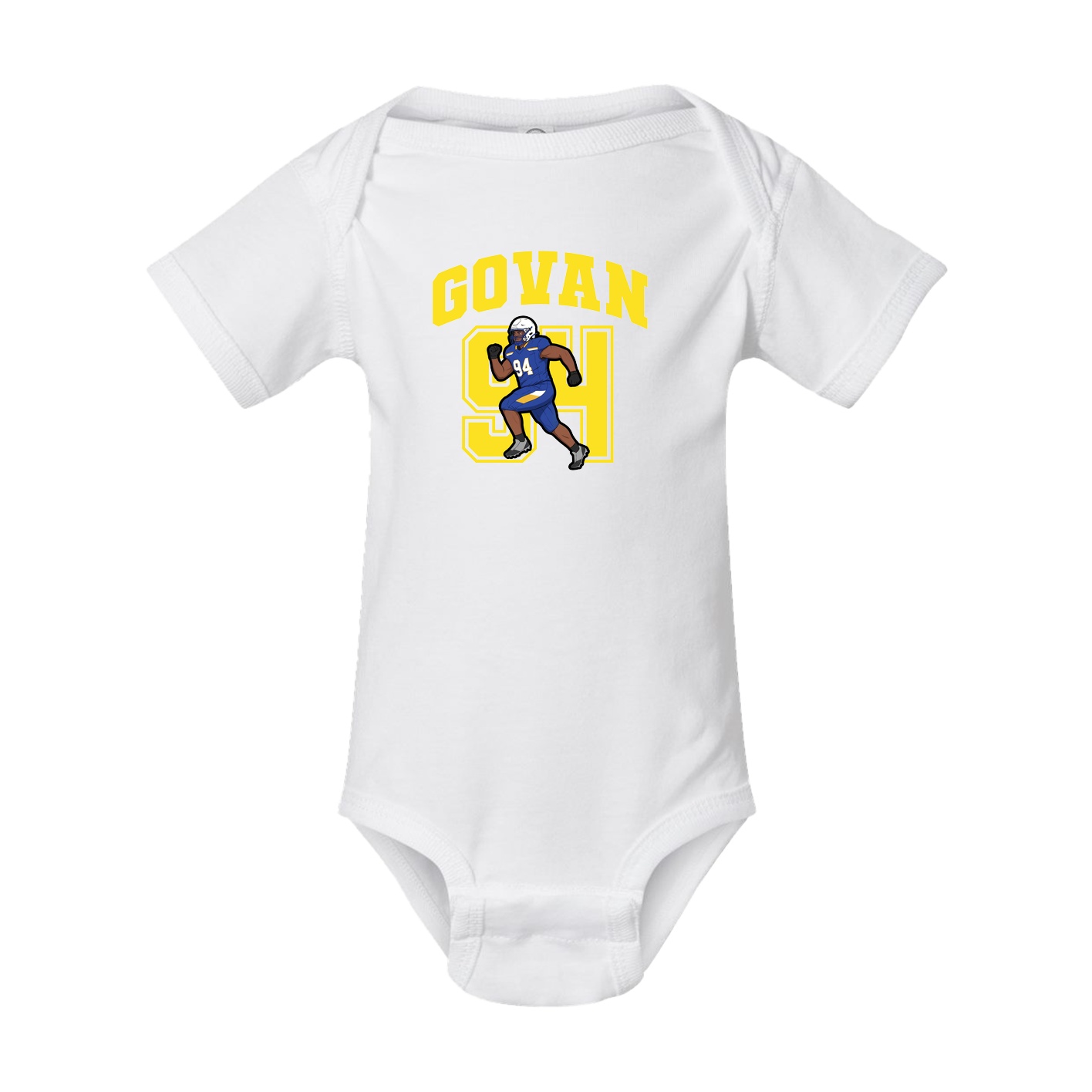 Baby Onesie — Number in White