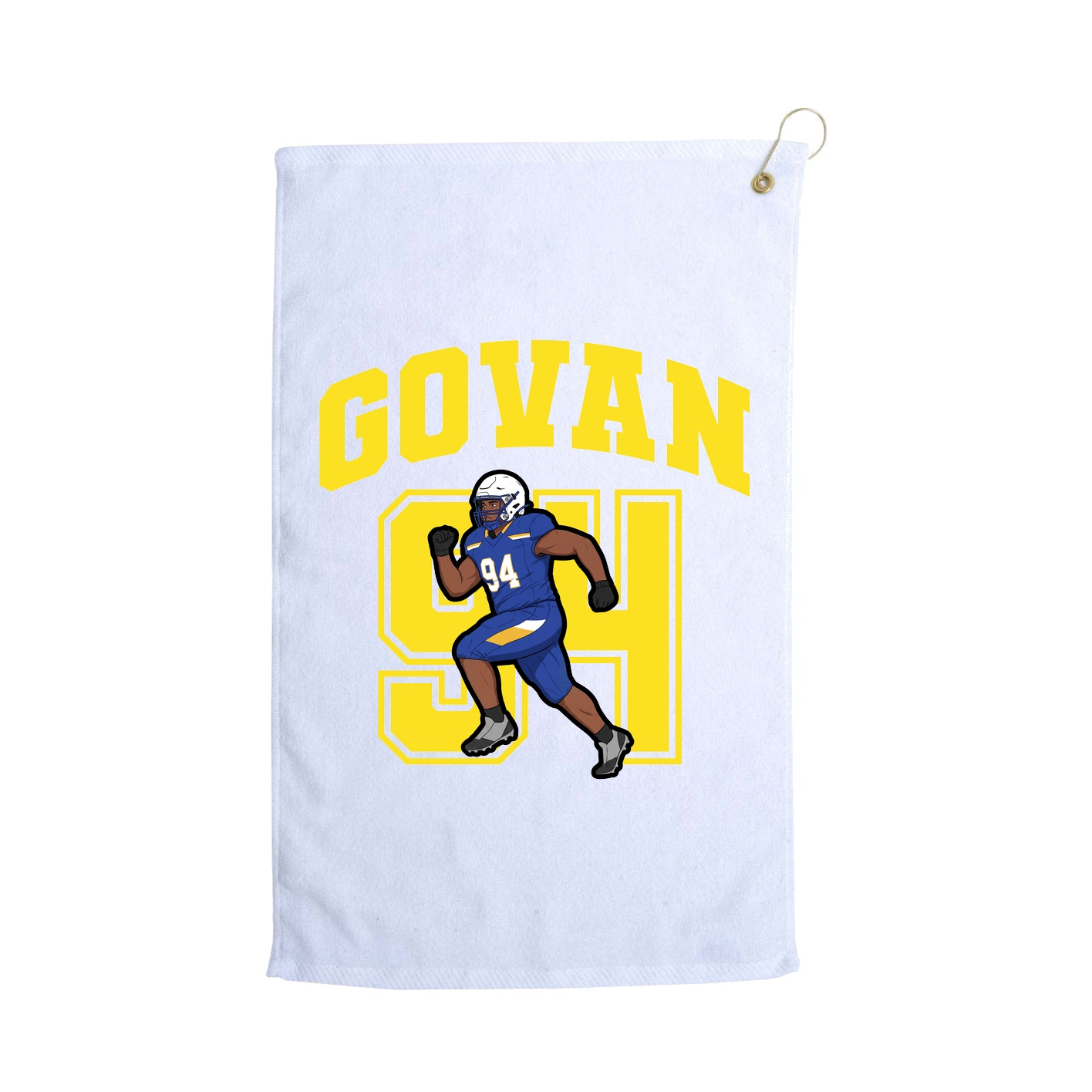 Golf Towel — Number in White
