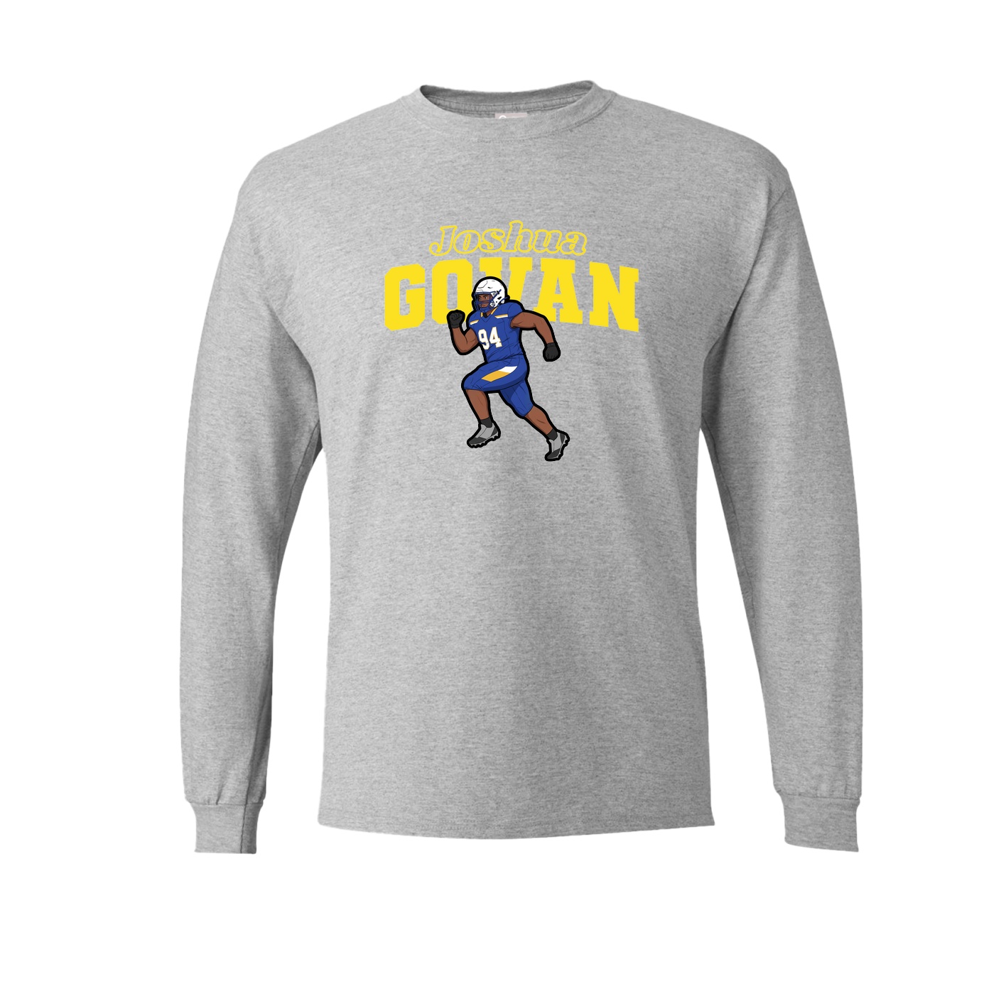 Long Sleeve Tee — Name Arch in Grey